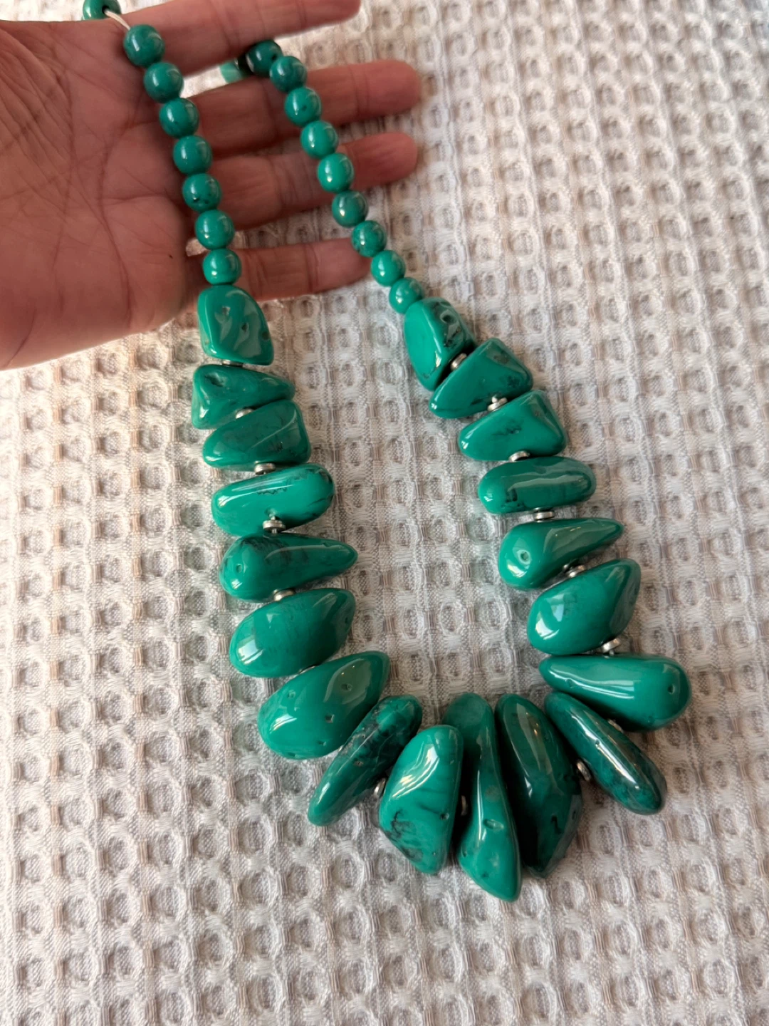 Turquoise Beaded Layered Bracelet & Necklace Set