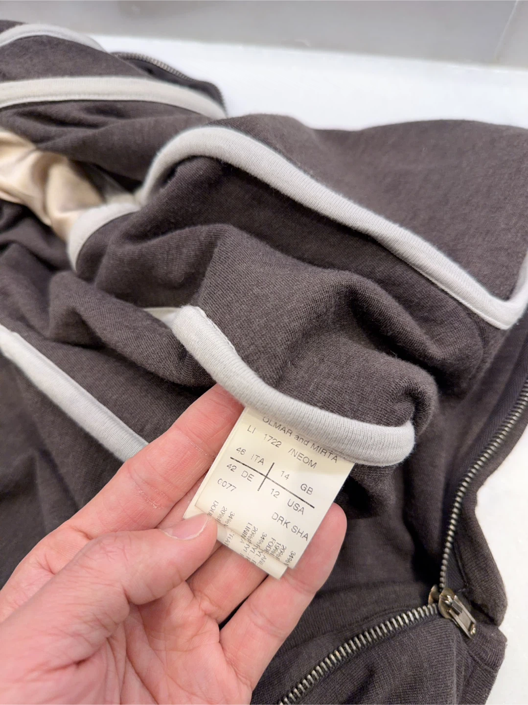 Rick Owens Lilies Brown Grey Asymmetrical Hoodie - photo 5