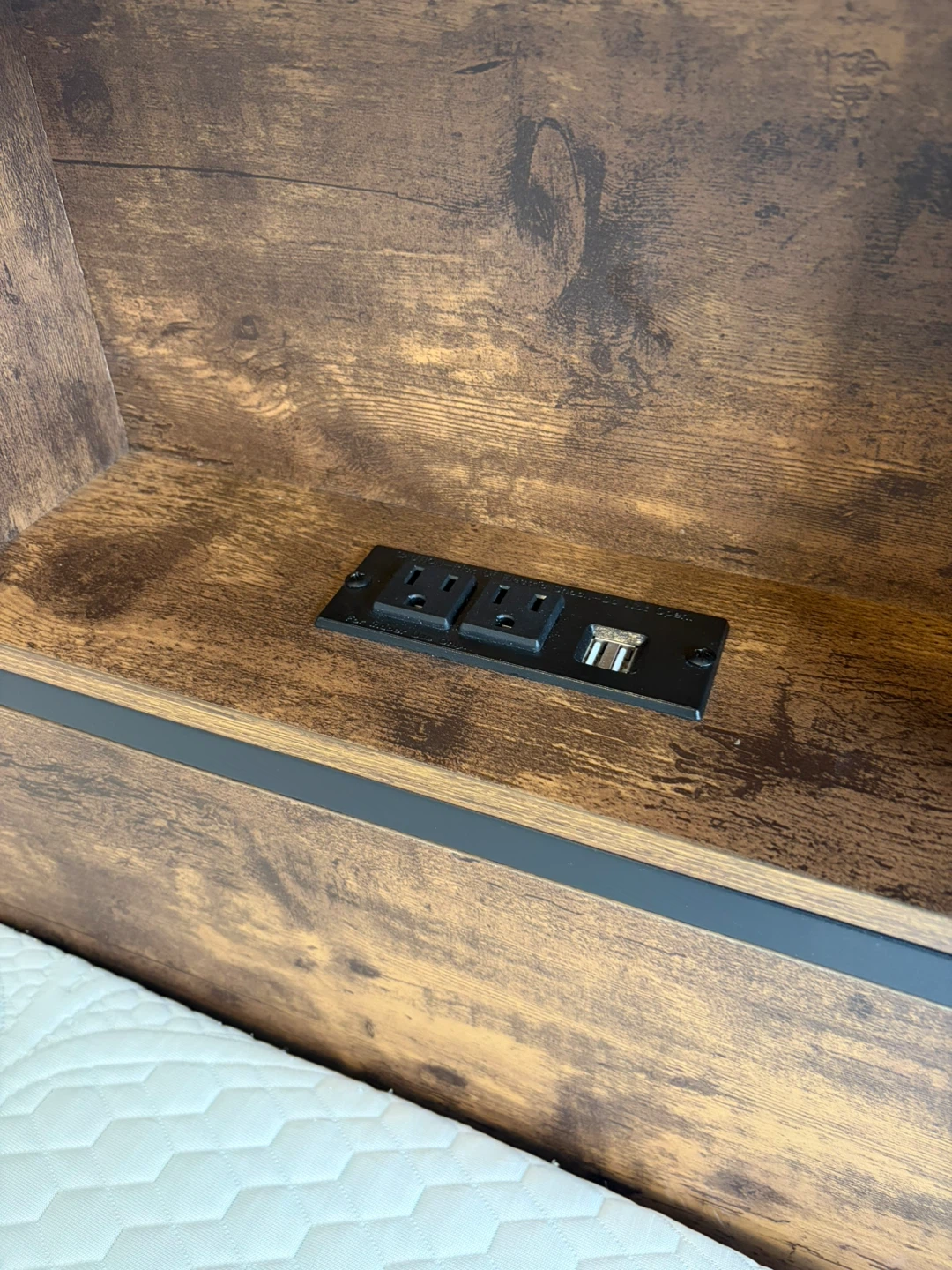 Bed Frame and  Wood Nightstands - photo 3