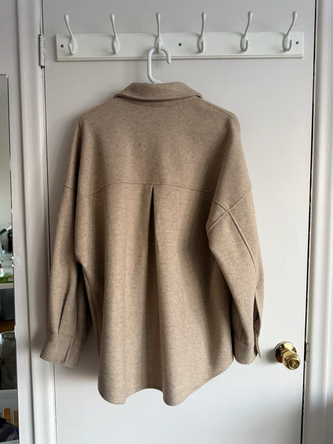 Beige Oversized Shacket Womens Large - photo 2