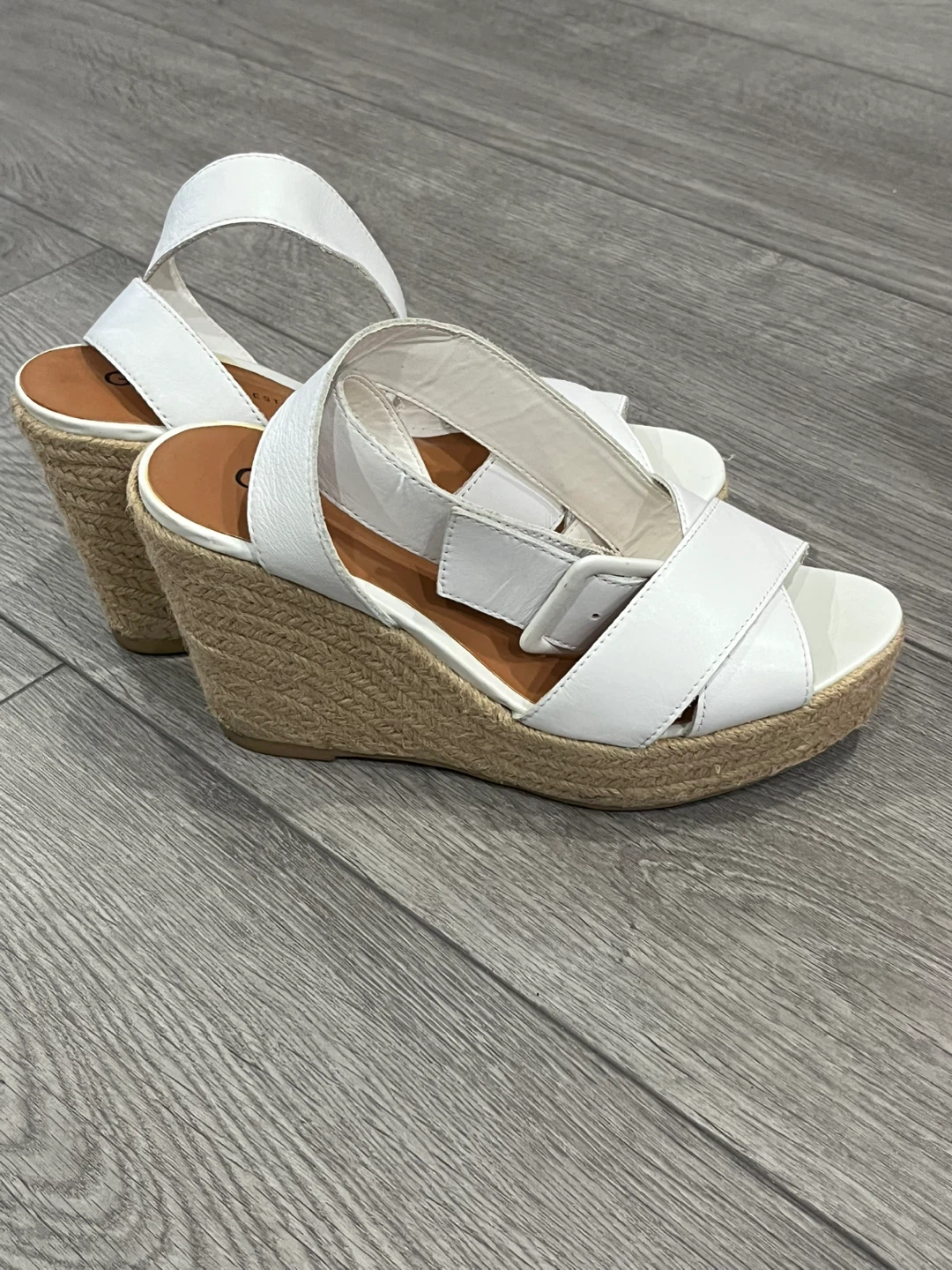White Espadrille Wedge Sandals - photo 4