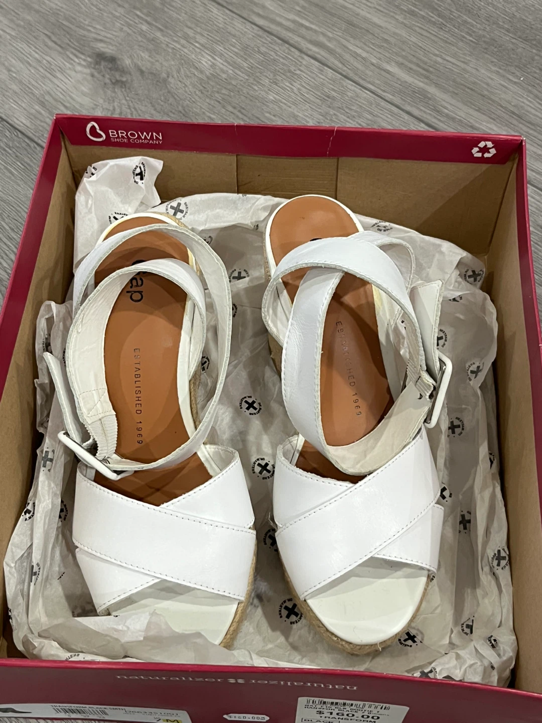 White Espadrille Wedge Sandals - photo 2