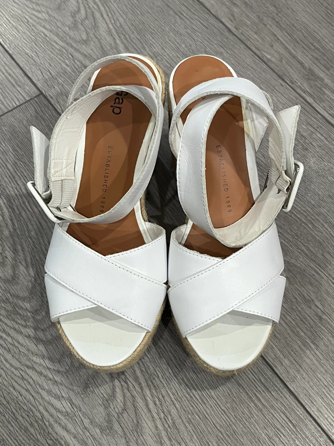 White Espadrille Wedge Sandals