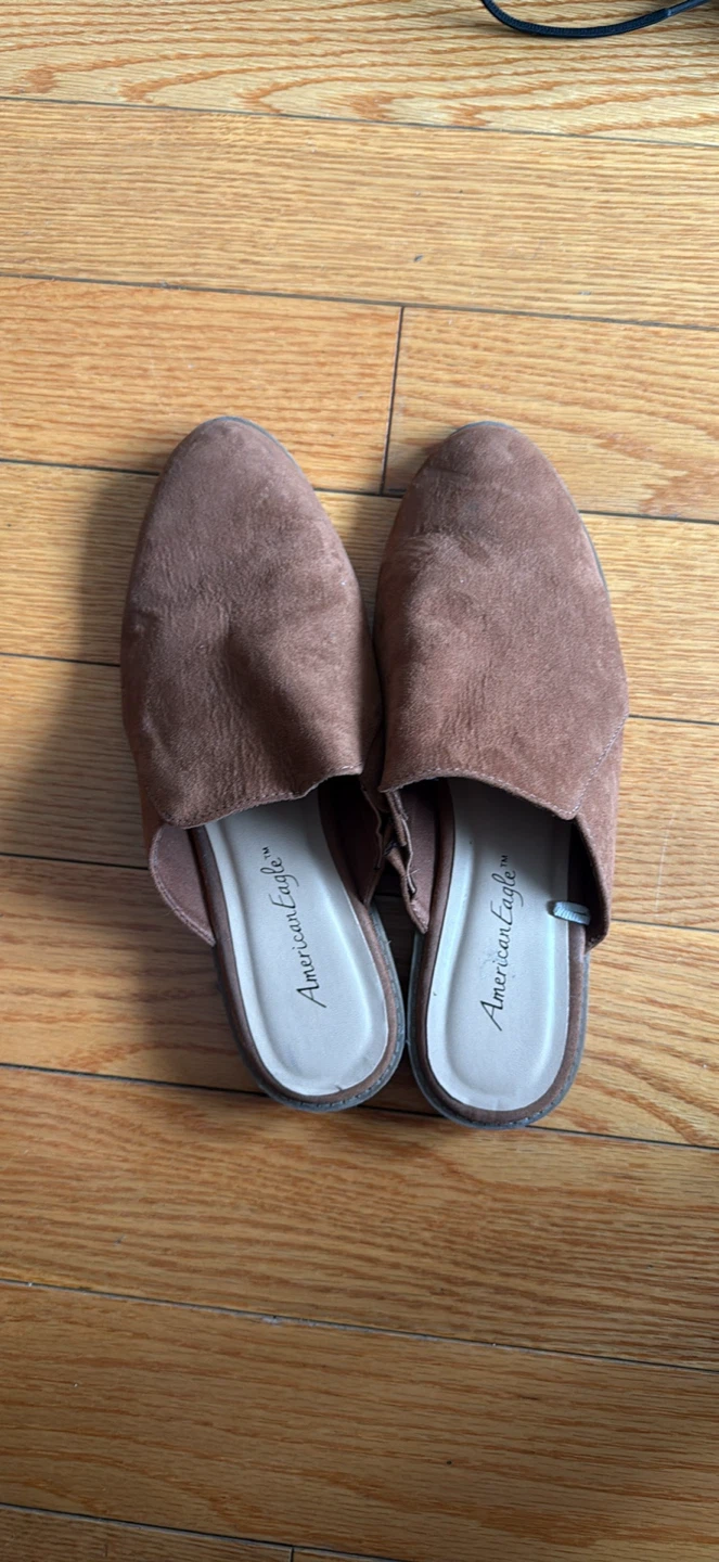 American Eagle Brown Suede Mules Size 8.5 - photo 2