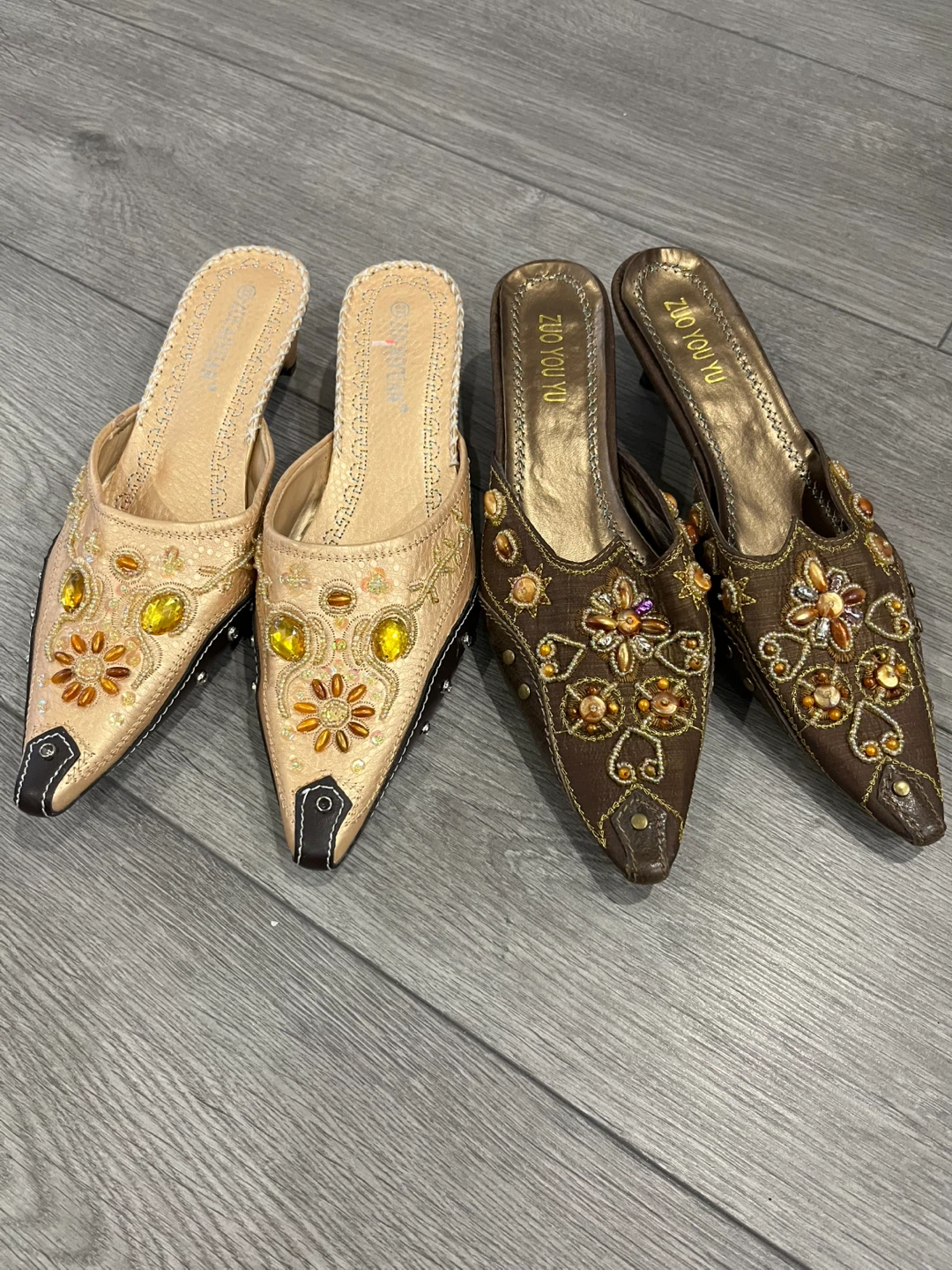 ZUO YOU YOU embellished mules