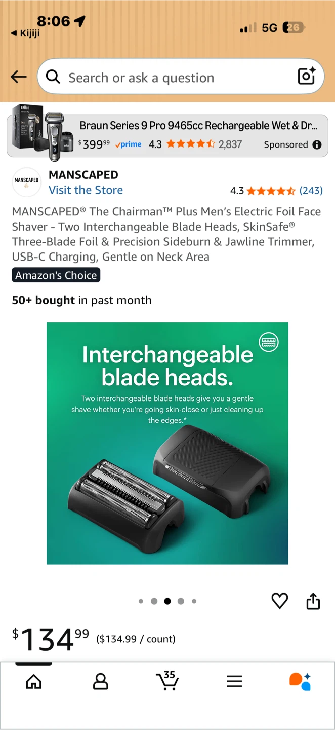 MANSCAPED The Chairman Plus Electric Foil Face Shaver - photo 3