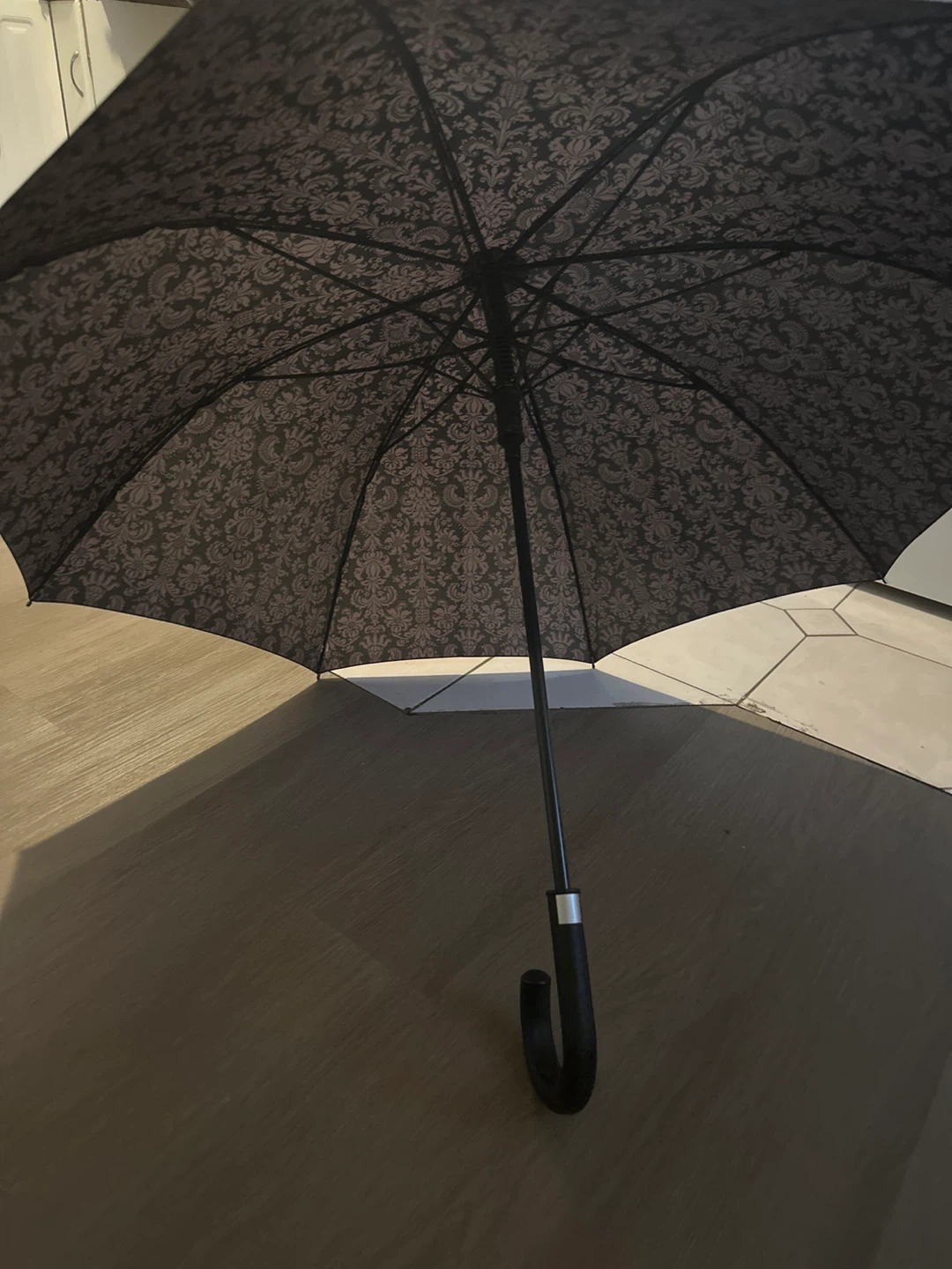 2 Umbrellas - Black Floral and Black Classic - photo 2