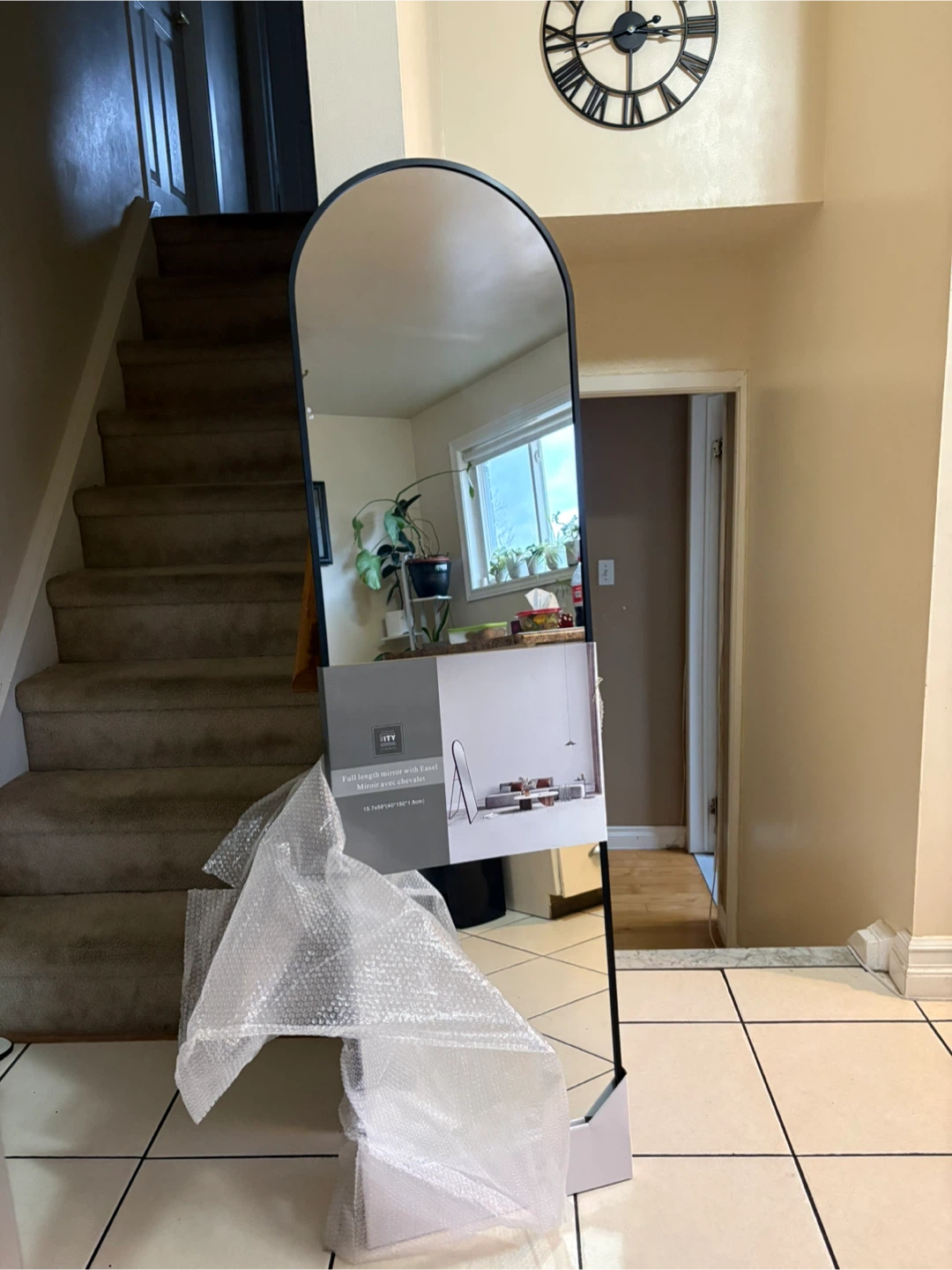 Full Length Arch Mirror with Stand