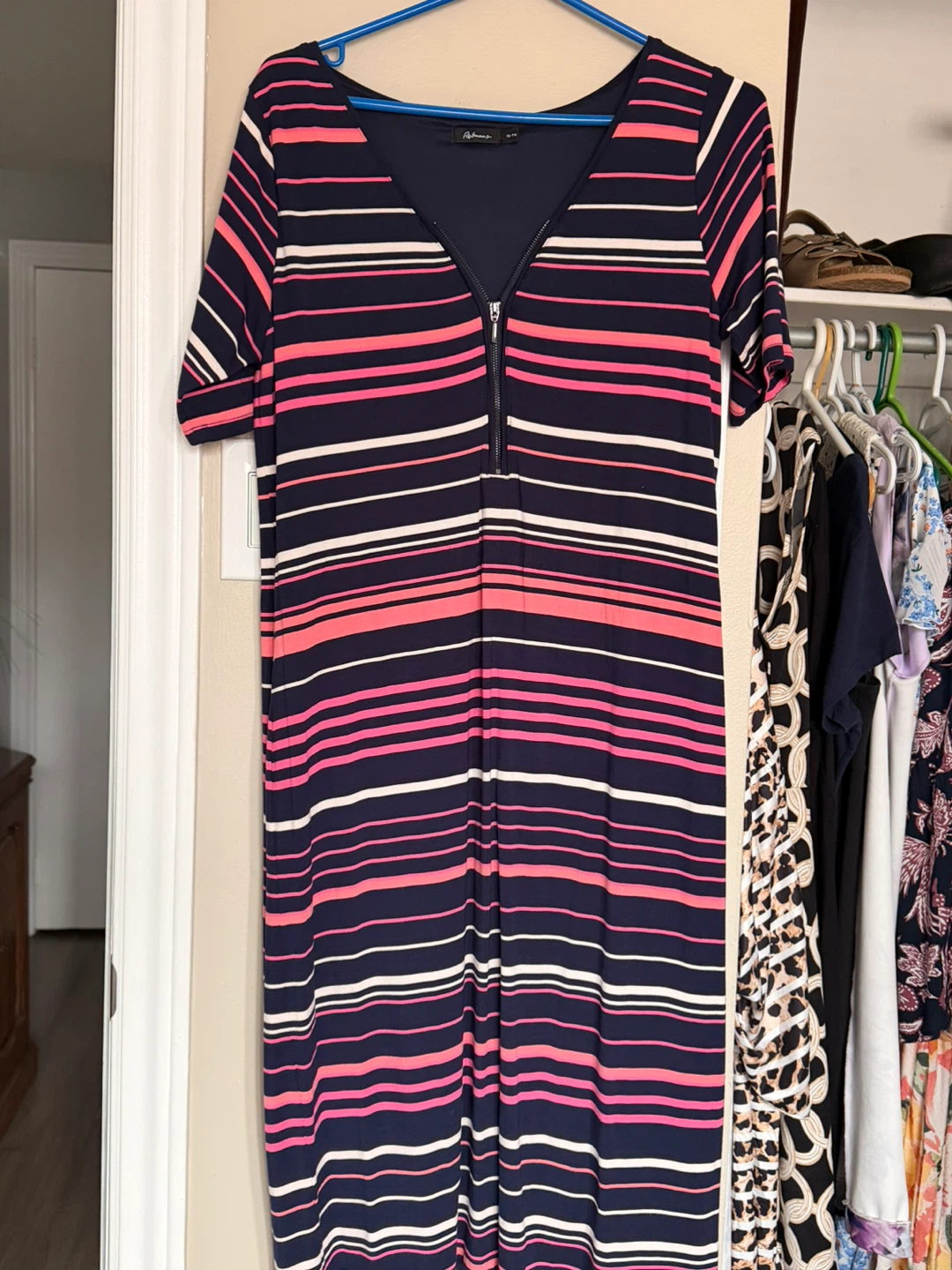 Redmans Striped Zipper Dress XL