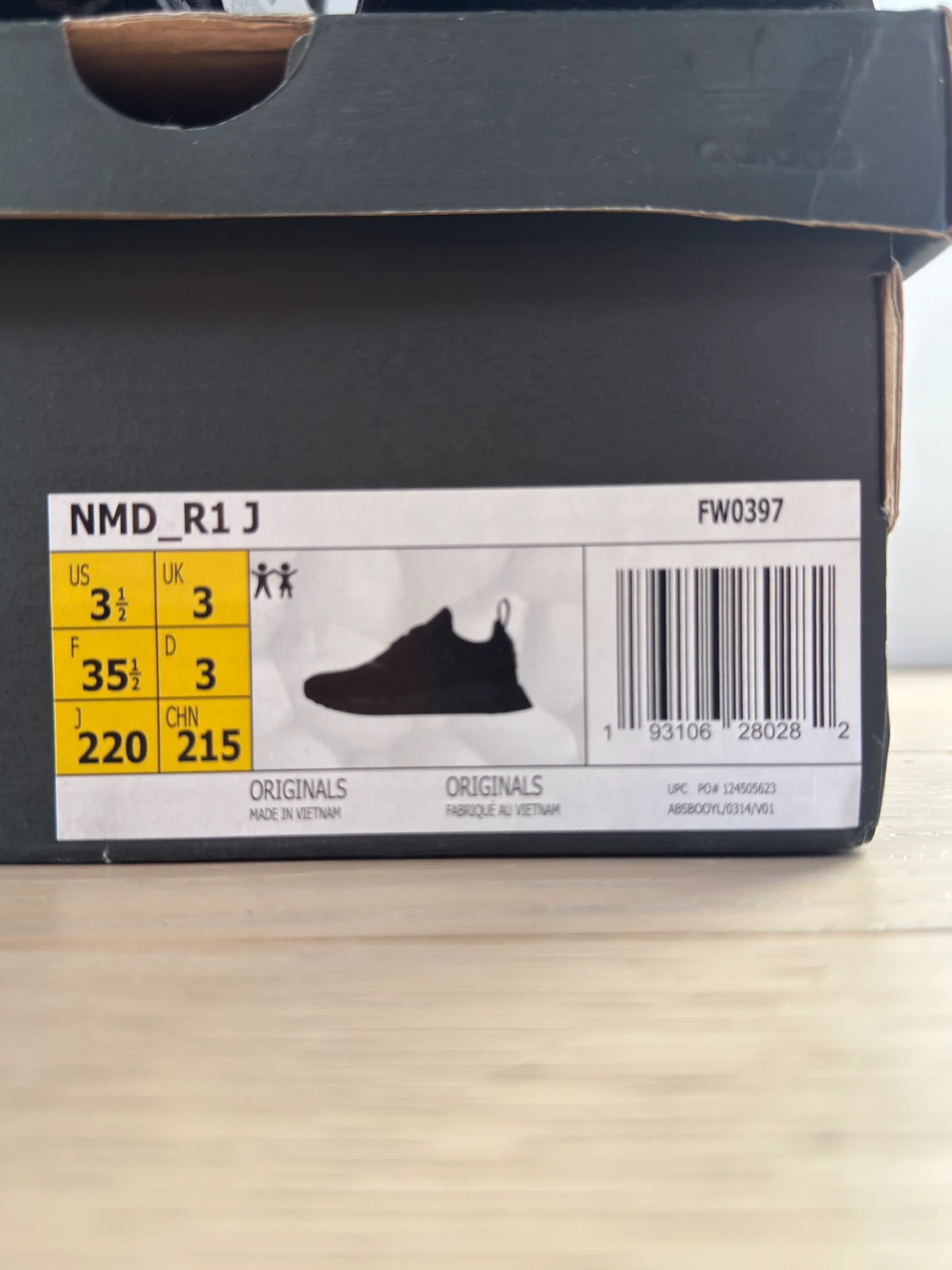 Adidas NMD_R1 J Shoes Black FW0397 Size 3.5 US Youth - photo 5