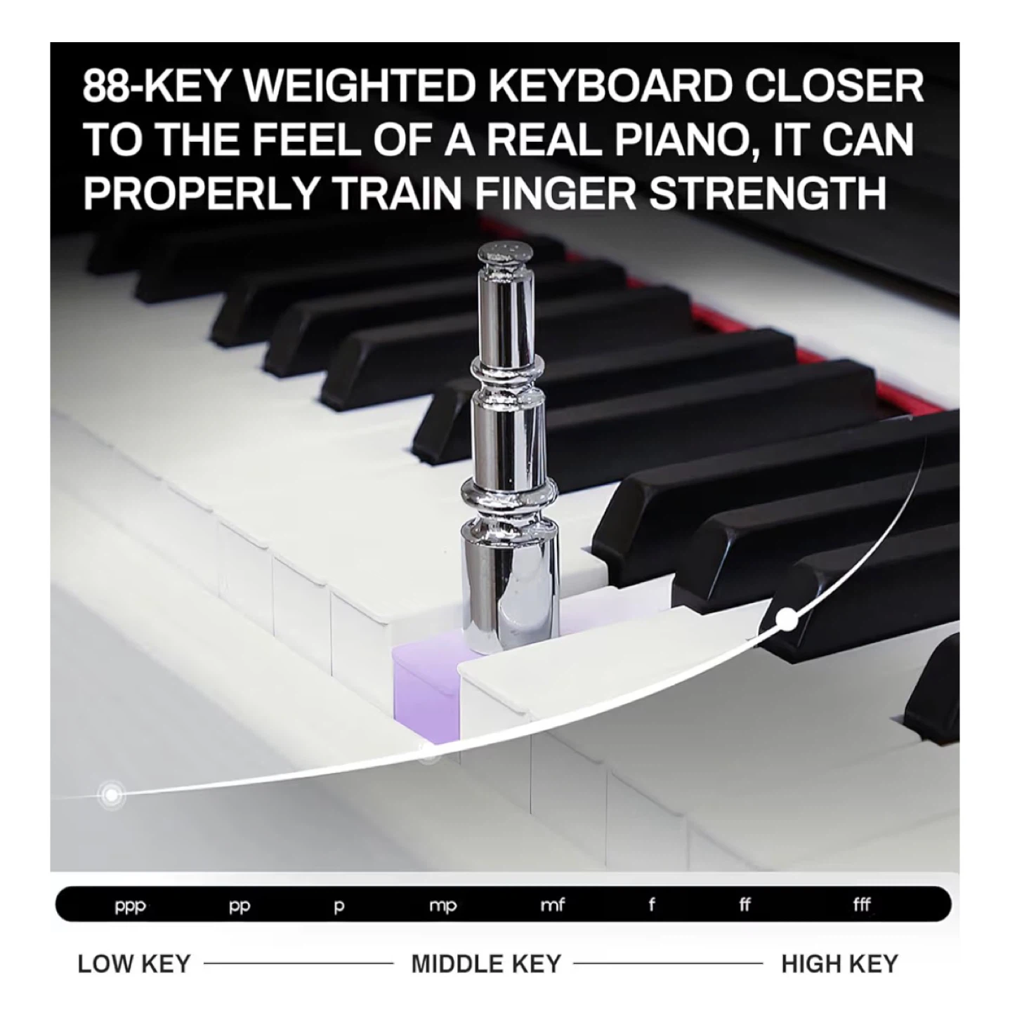 MOSEN 88-Key Weighted Digital Piano with Stand - photo 4