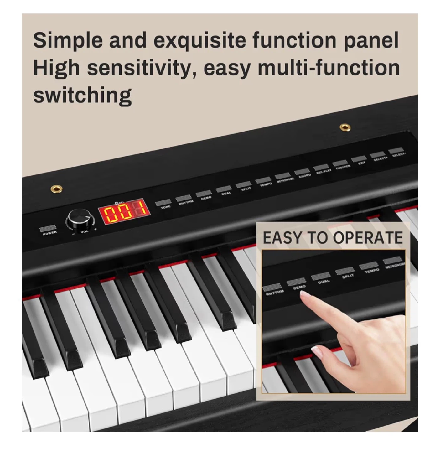 MOSEN 88-Key Weighted Digital Piano with Stand - photo 2