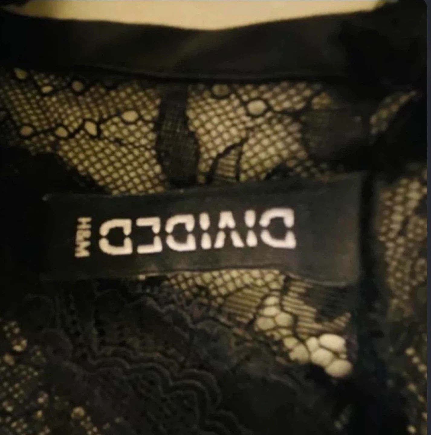 H&M Divided Black Lace Mock Neck Top - photo 2