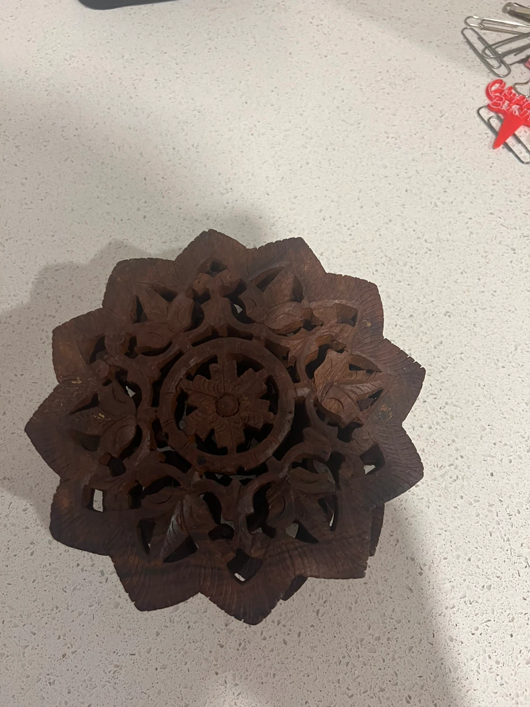 Carved Wooden Trivet