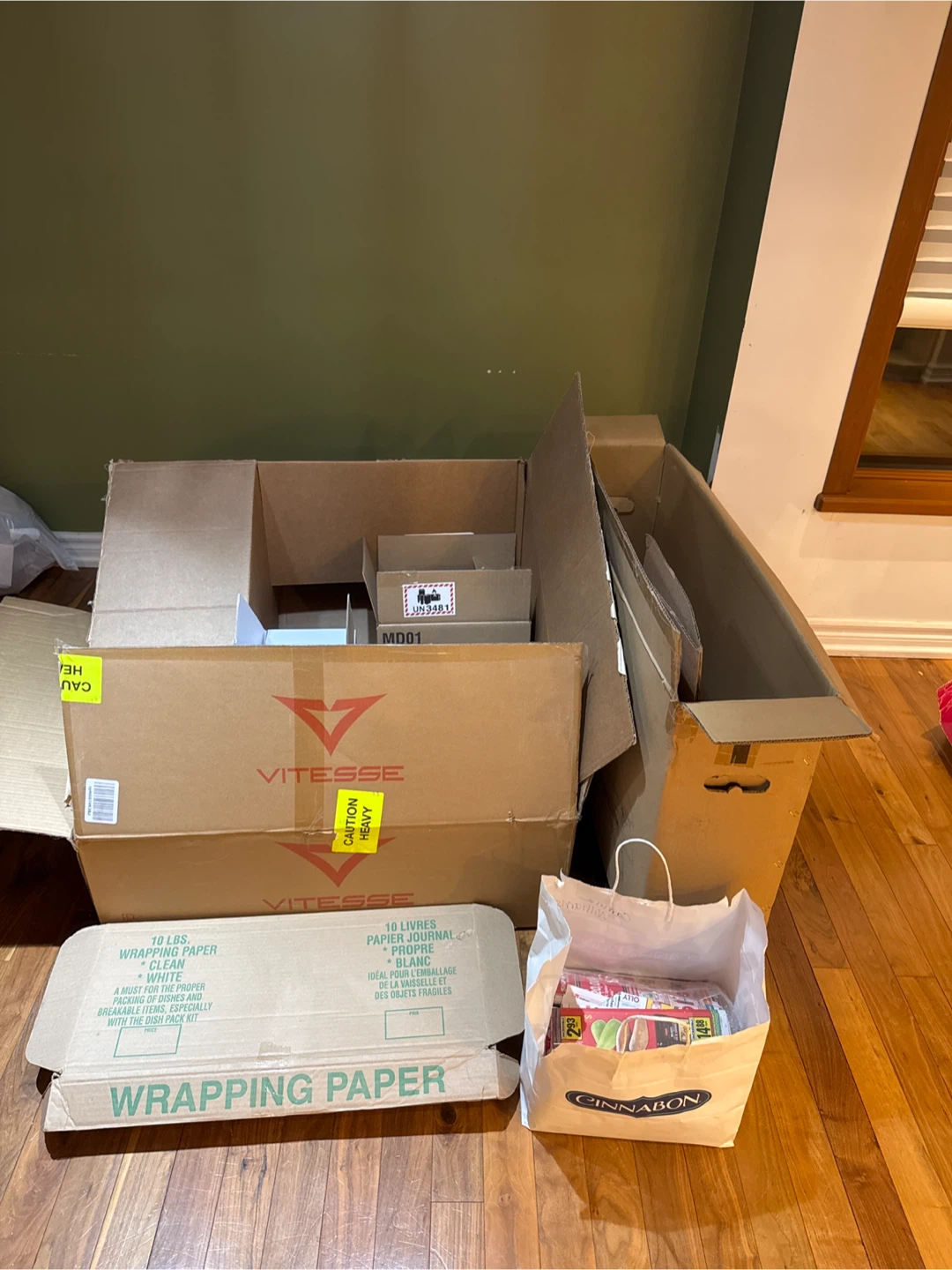 Cardboard Boxes and wrapping paper
