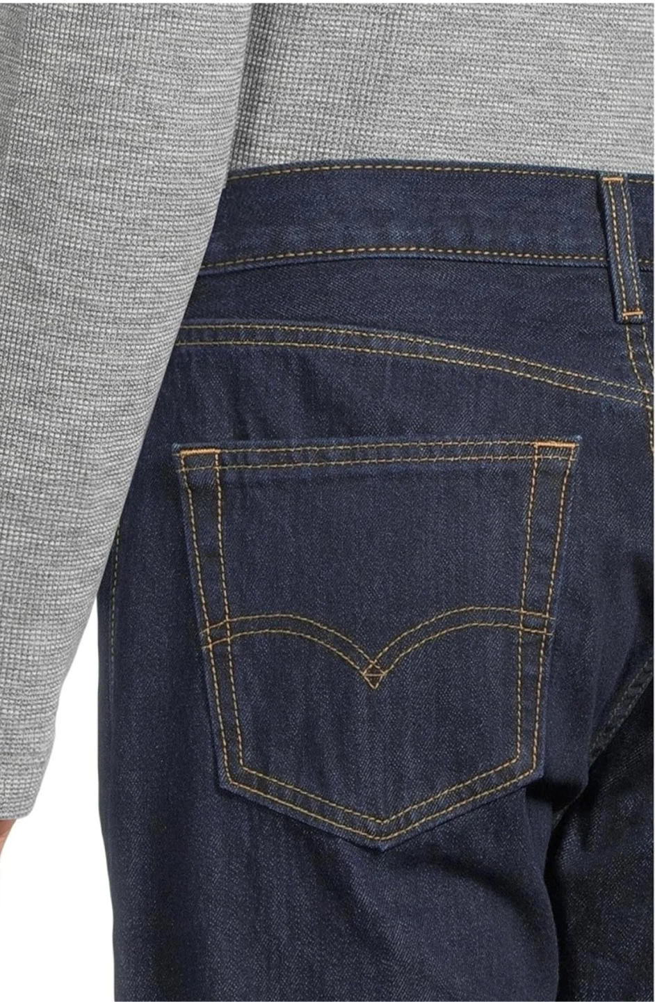 Levi's 505 Regular Rinse Men's Dark Wash Jeans - photo 5