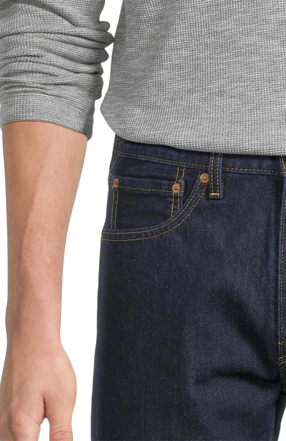 Levi's 505 Regular Rinse Men's Dark Wash Jeans - photo 4
