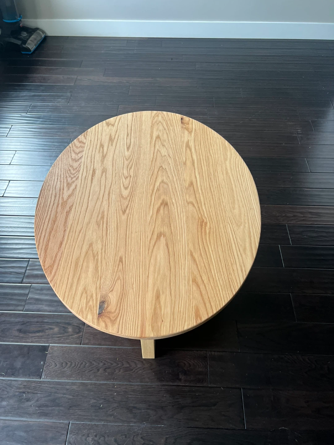 Solid Wood Round Coffee Table with Shelf - photo 3