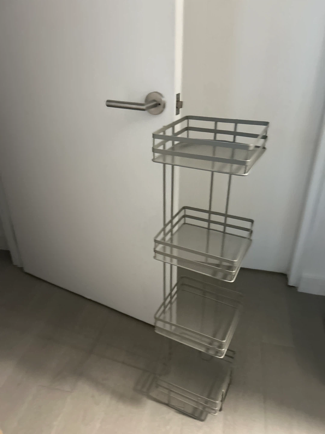 Silver 4-Tier Wire Basket Shelf Stand - photo 4