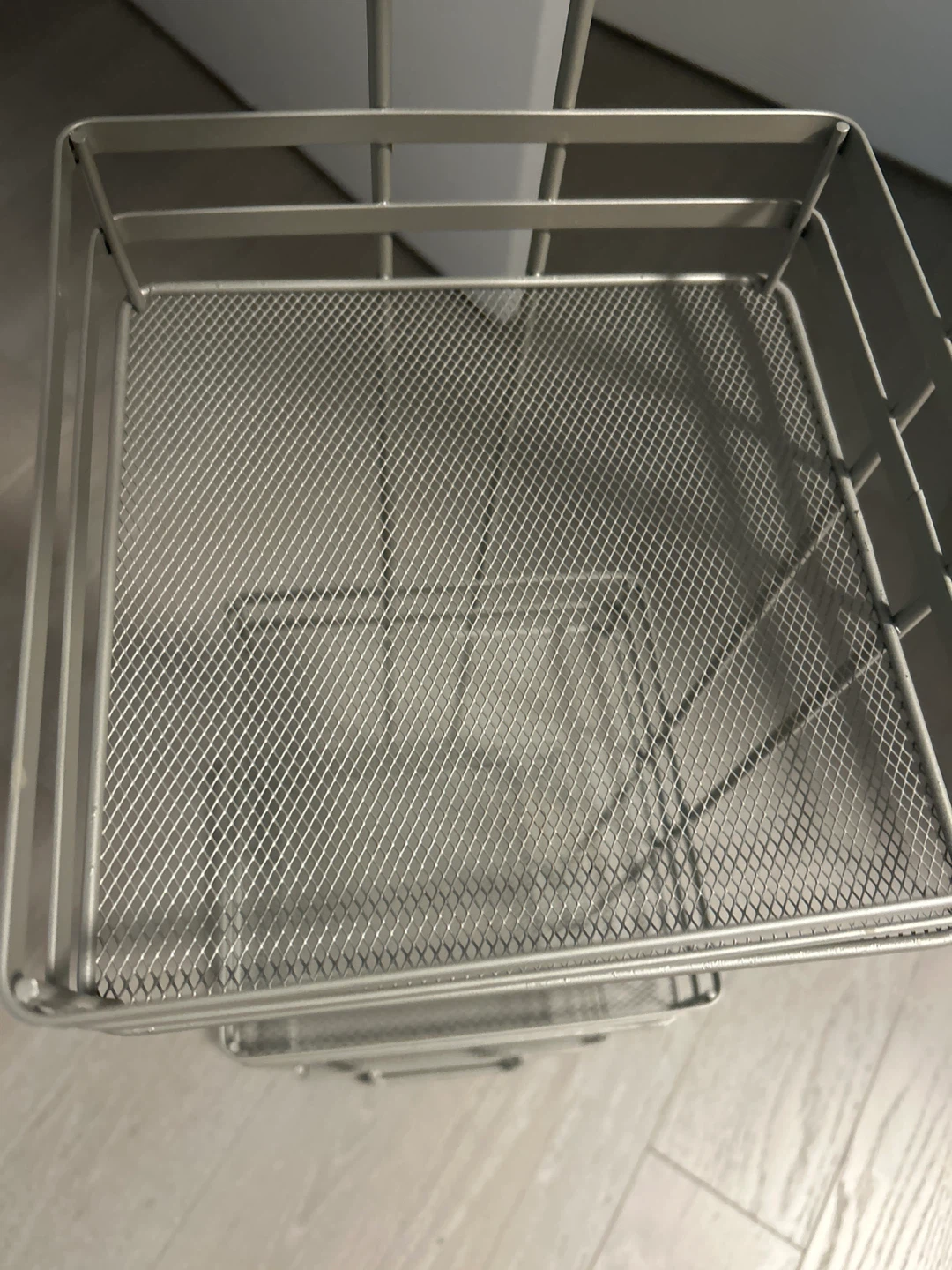 Silver 4-Tier Wire Basket Shelf Stand - photo 2