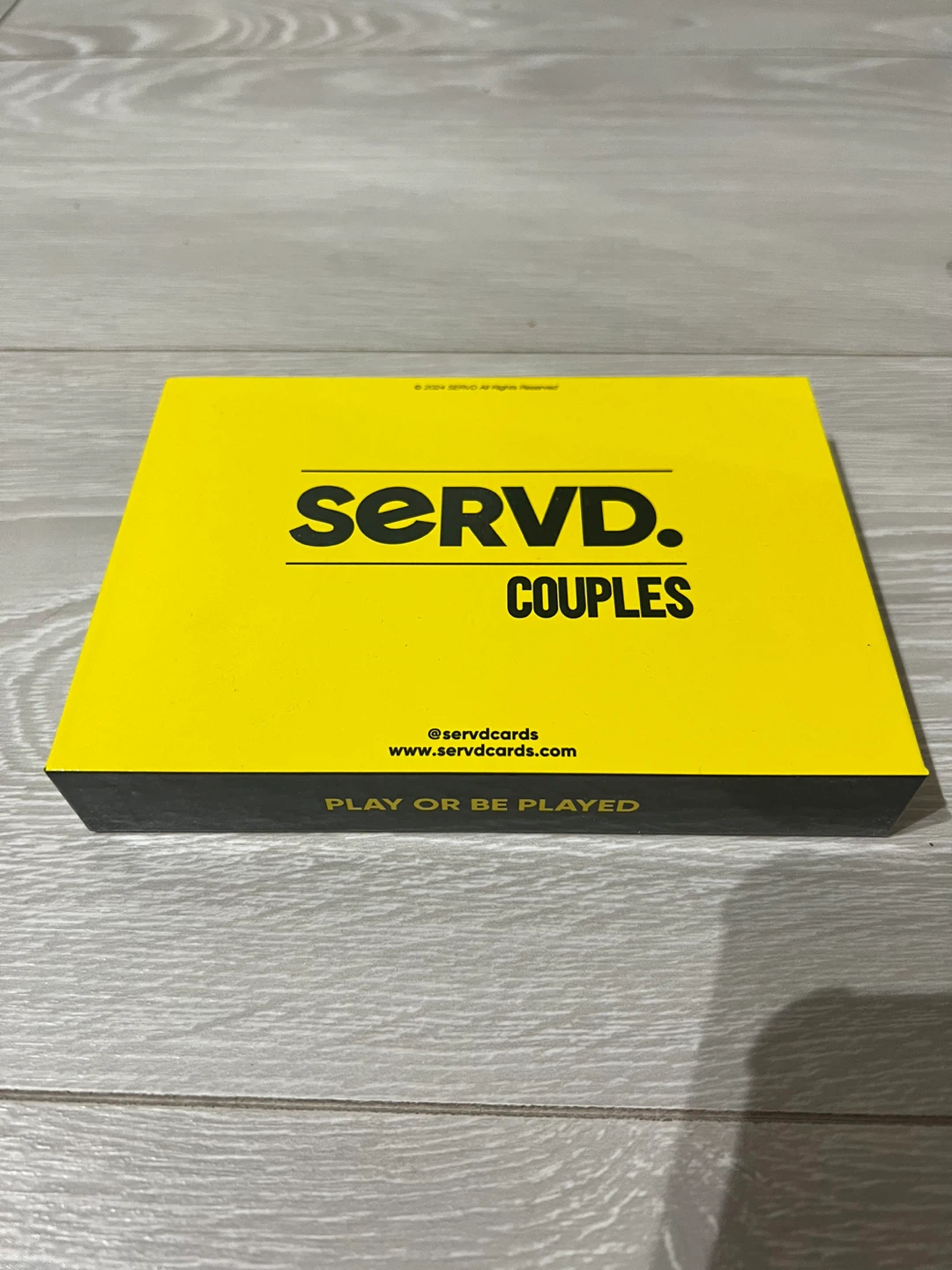 SERVD. Couples Card Game
