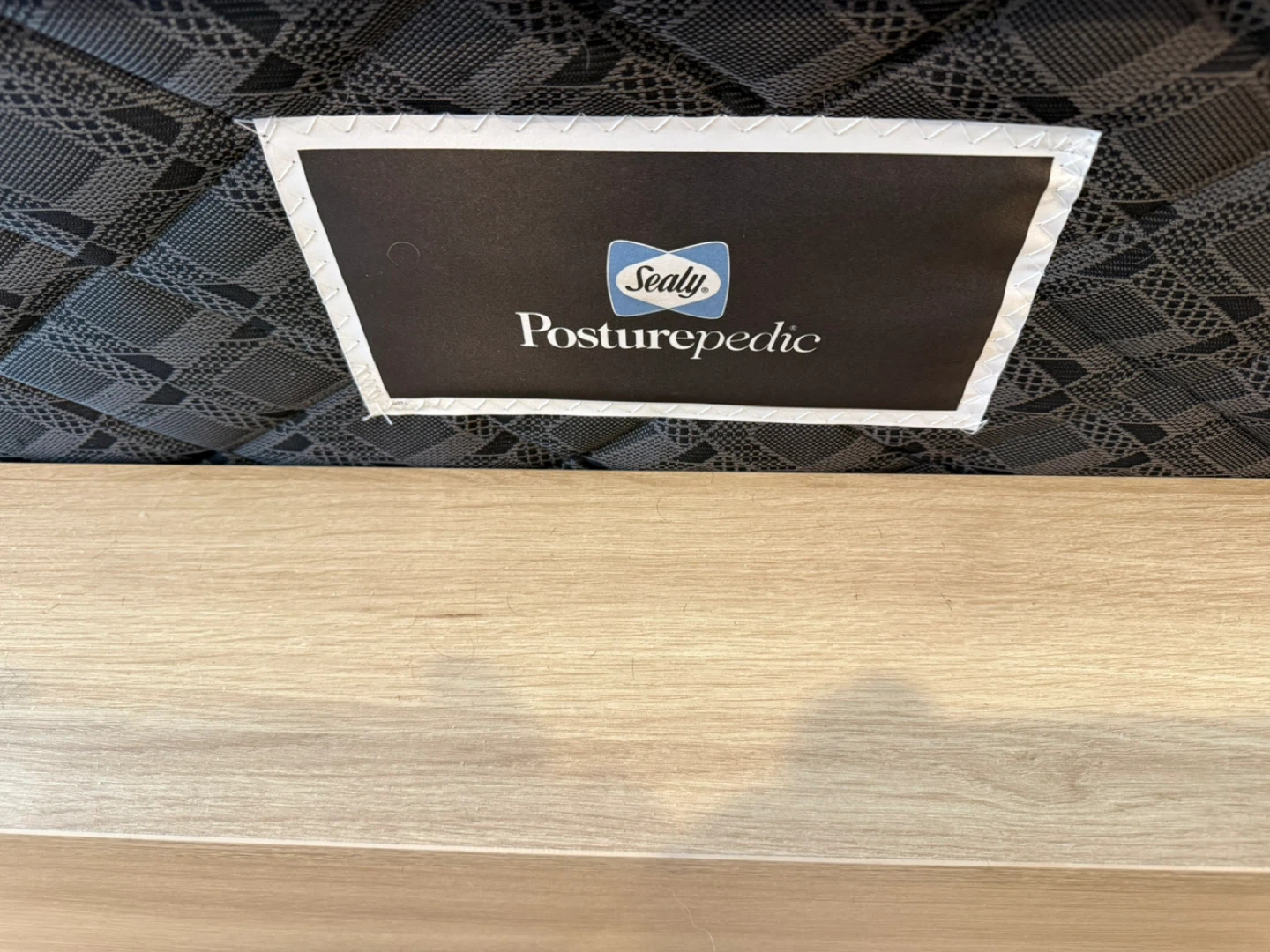 Sealy Posturepedic Mattress with bed 4 pillows and sheets