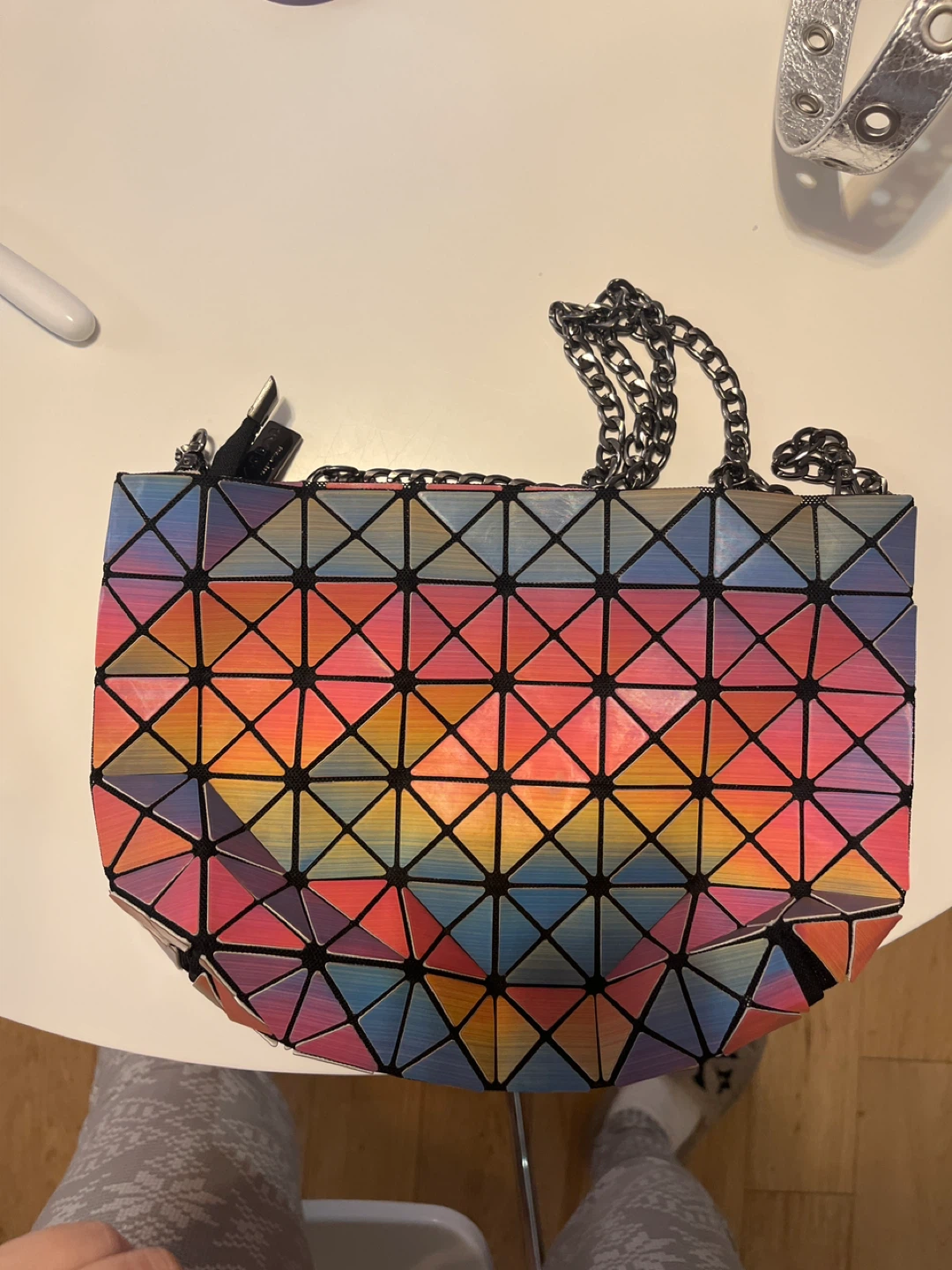 Geometric Rainbow Crossbody Bag