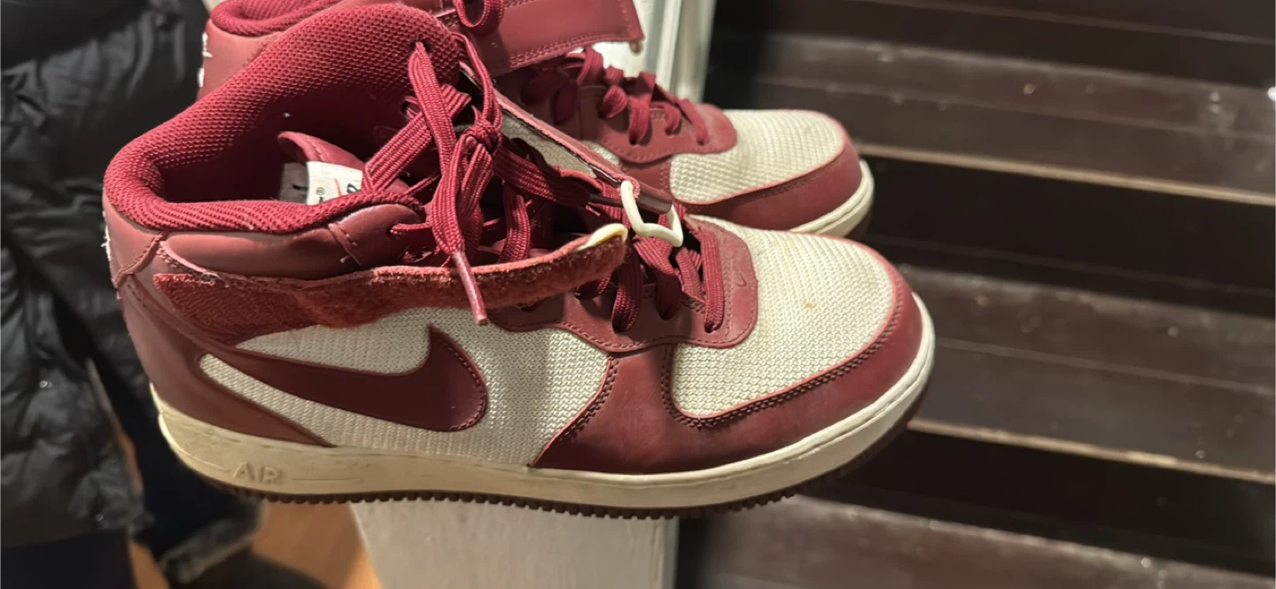 Nike Air Force 1 Mid Burgundy Sneakers