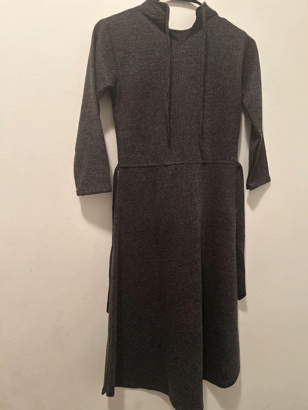 Ribbed Knit Dress with Belt - photo 2