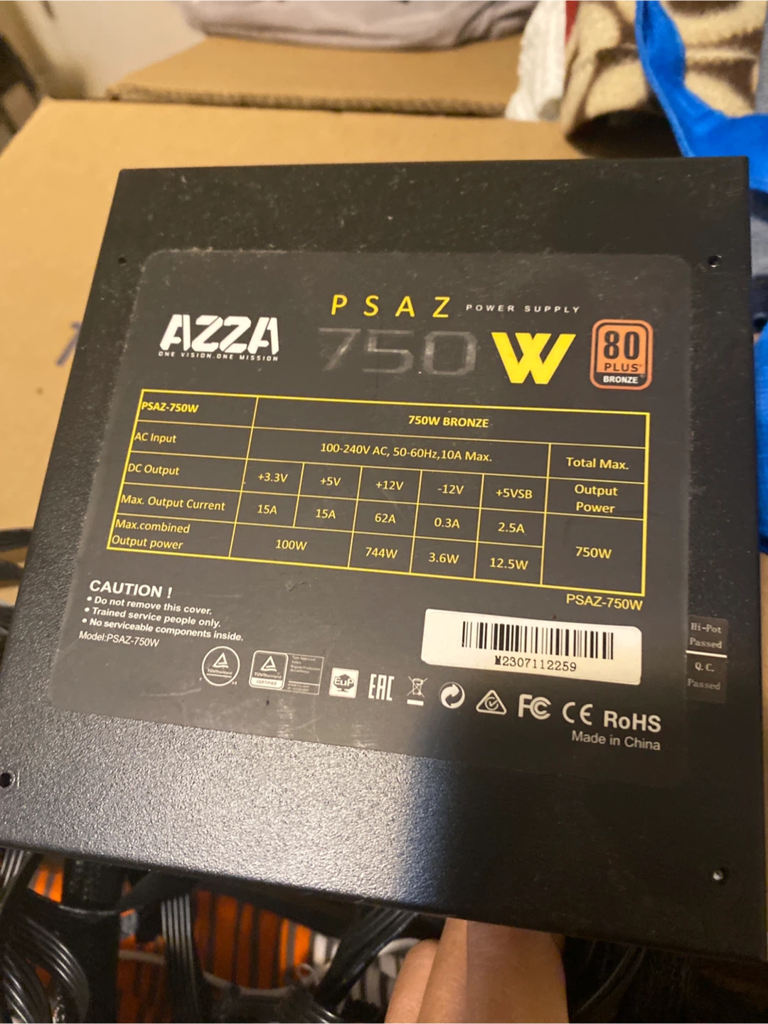 750W power supply unit (PSU) from AZZA - photo 2