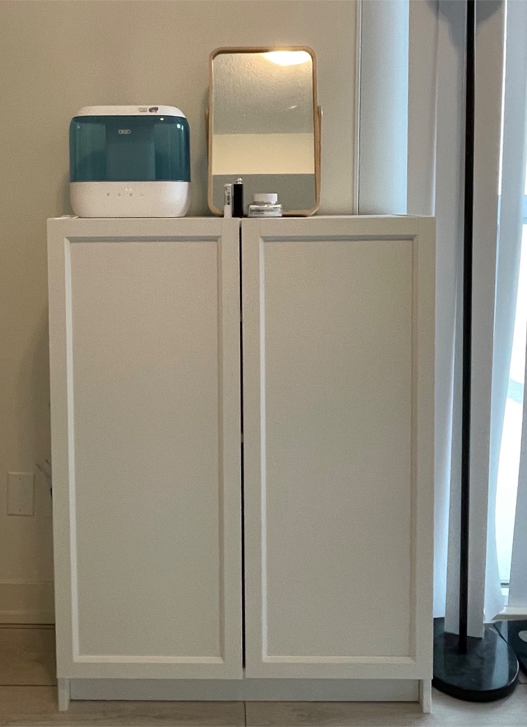 IKEA BILLY / OXBERG Bookcase with doors, white