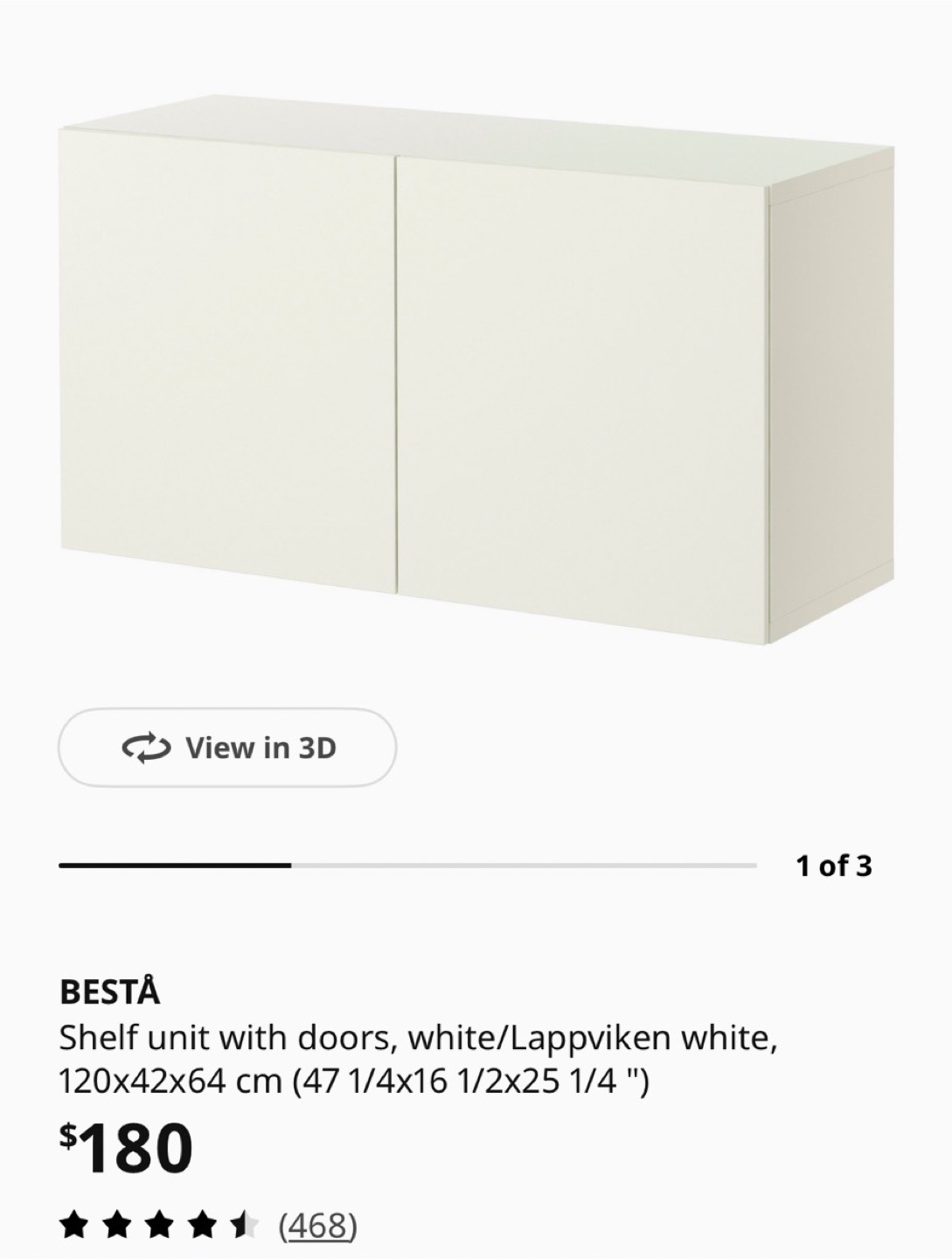 IKEA BESTA Shelf Unit with Doors - White - photo 5