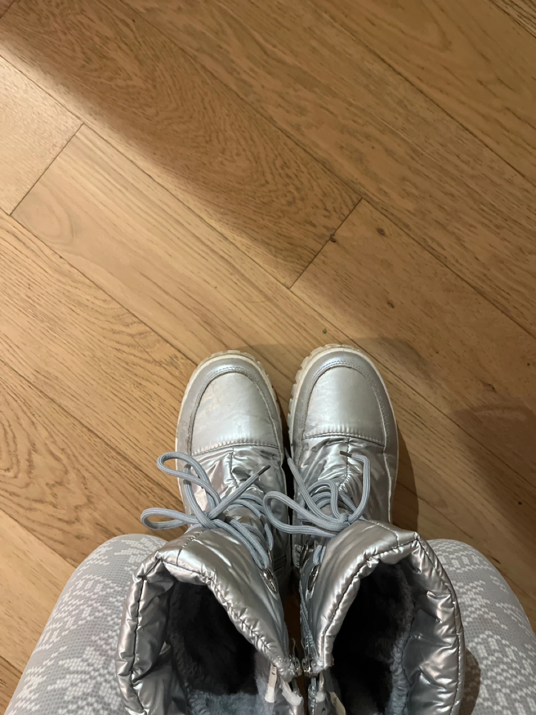 Silver Winter Boots