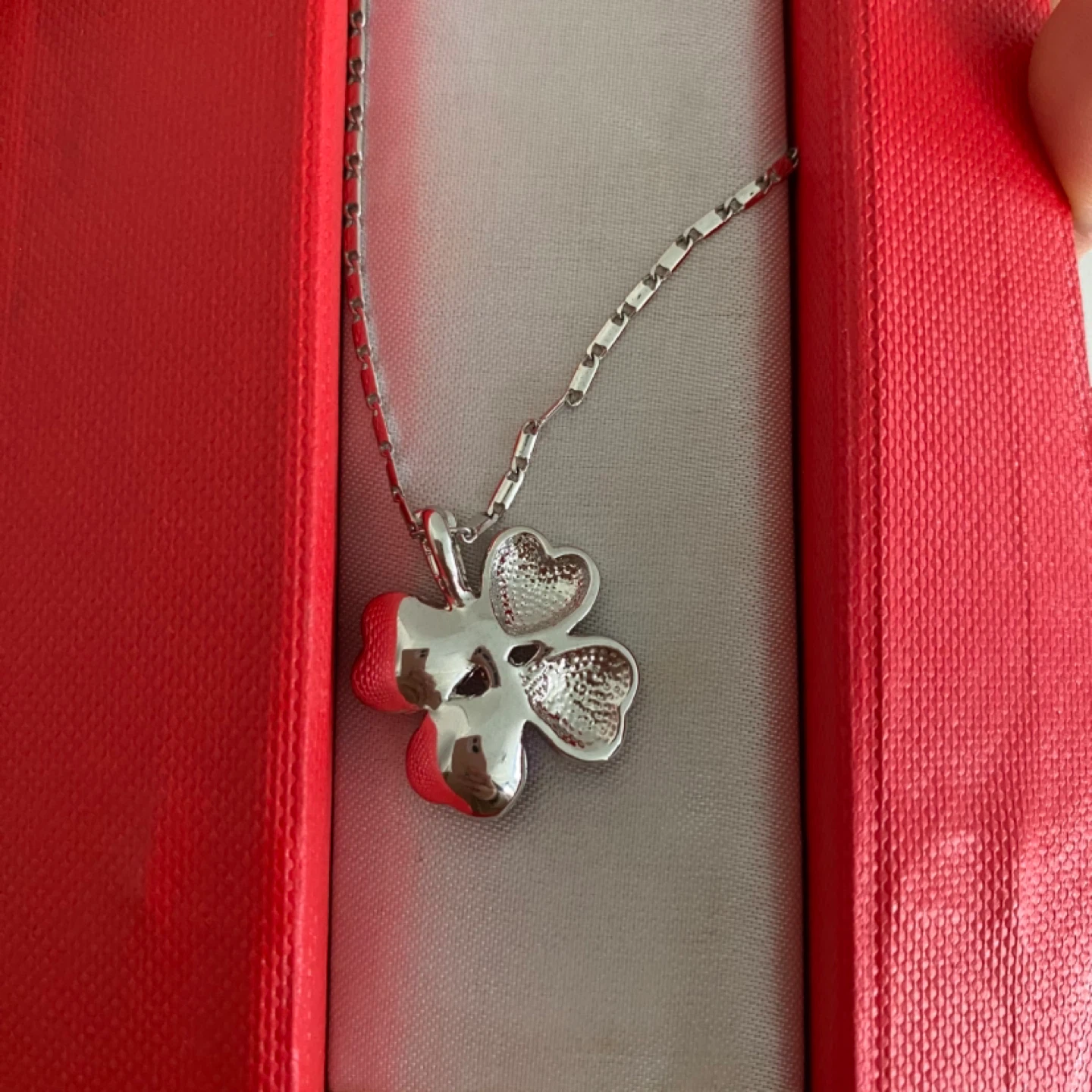 BRAND NEW Pendant Necklace (Stainless Steel) (Four Leaf Clover) - photo 3