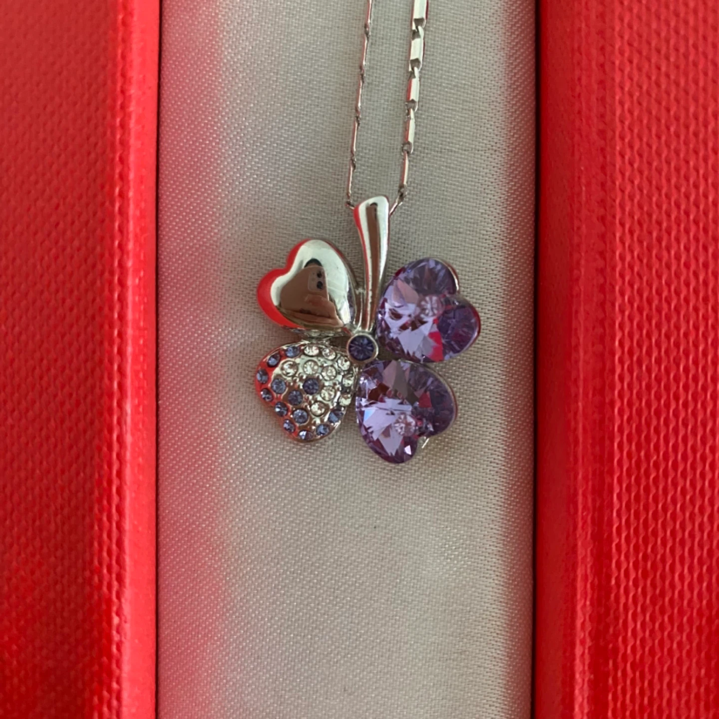 BRAND NEW Pendant Necklace (Stainless Steel) (Four Leaf Clover) - photo 2