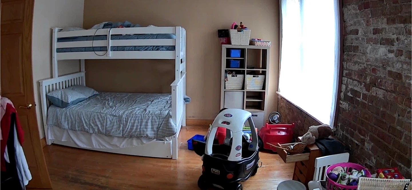 Twin/Full Bunk bed with trundle, tall dresser and kids table.