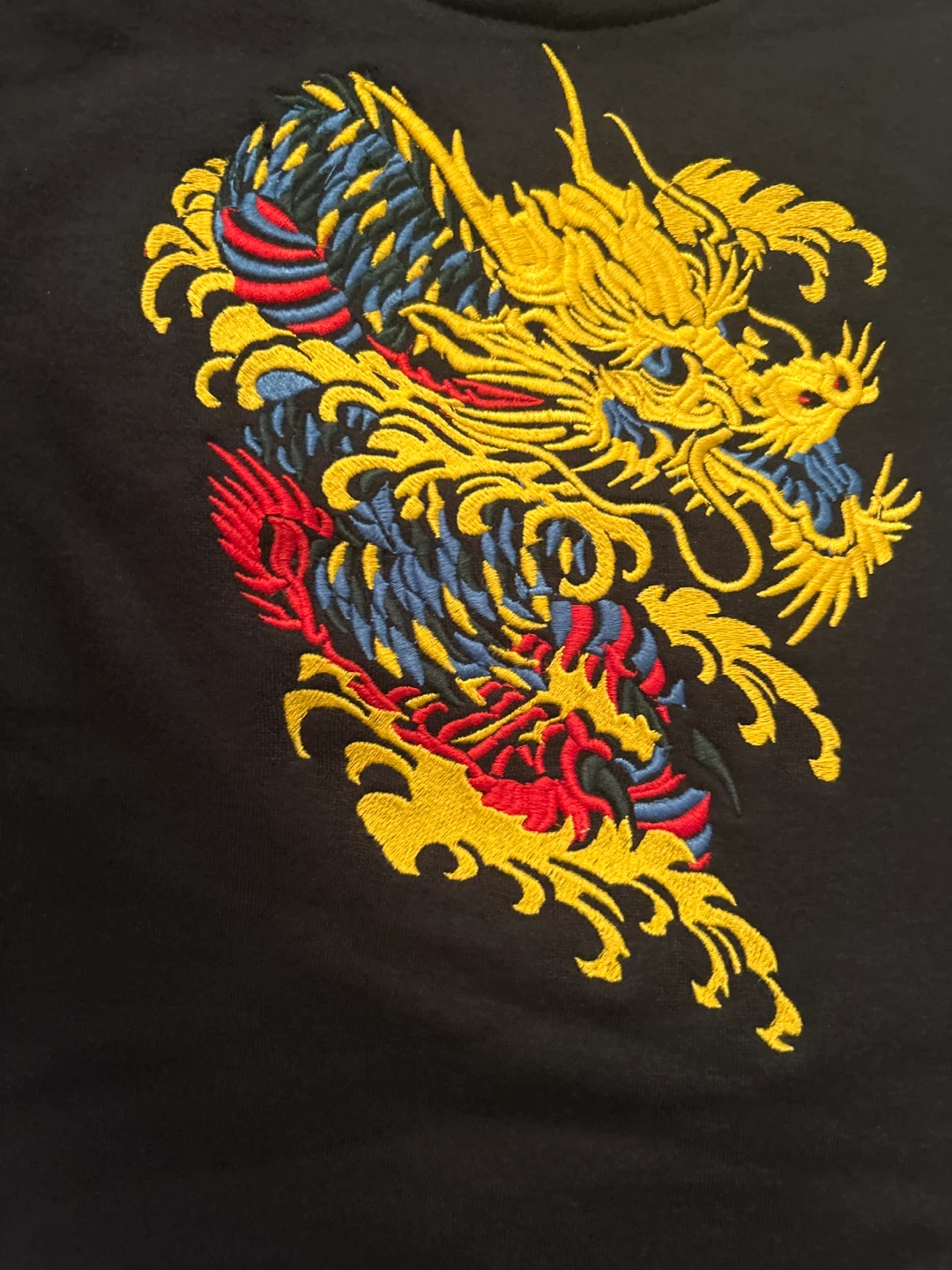 Zara Man Navy Hoodie with Embroidered Dragon Design - photo 3