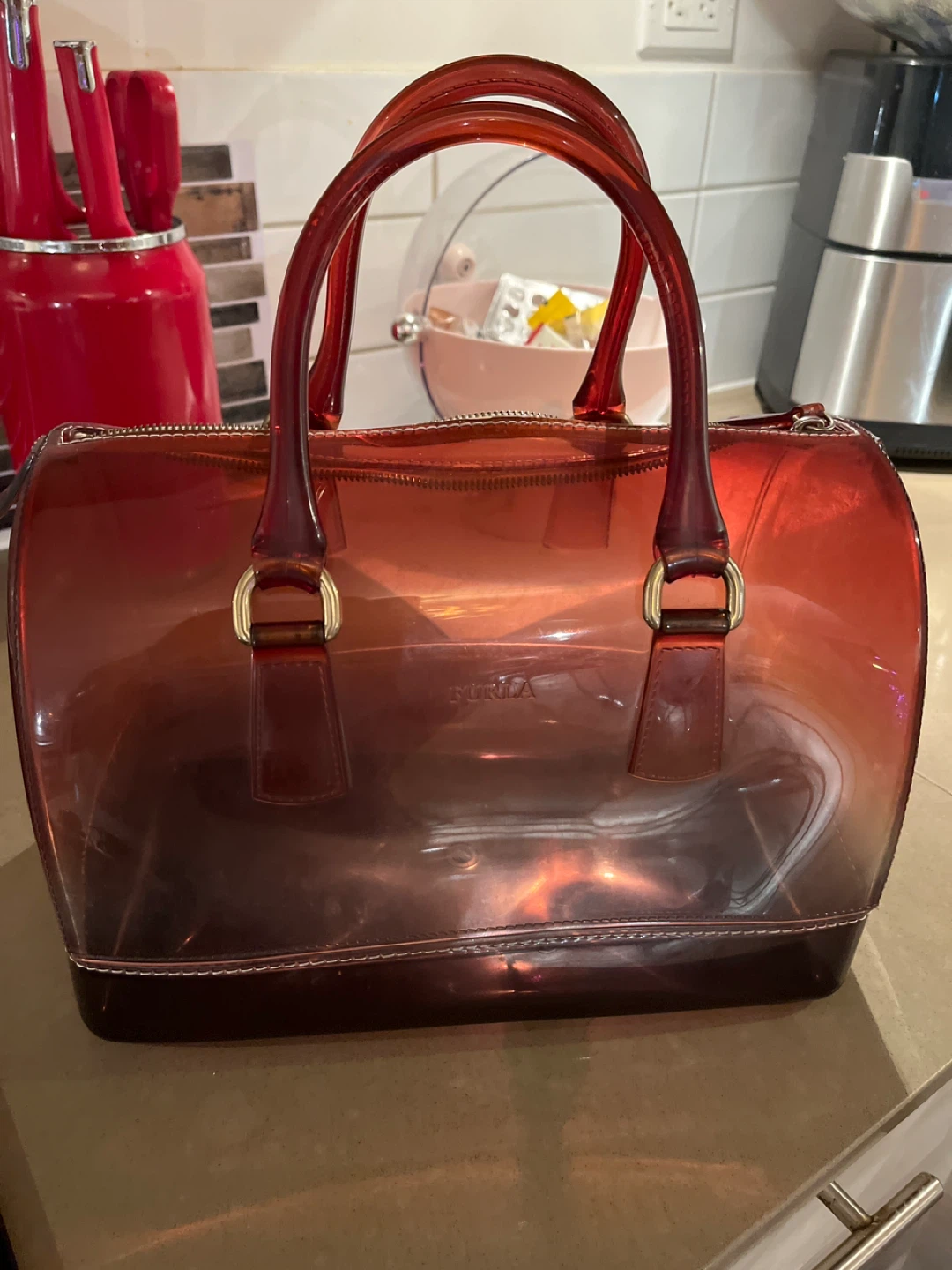 Furla Candy Barrel Bag - Red/Brown - photo 2