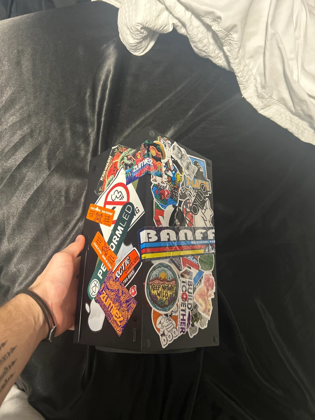 Sticker bombed xbox series x (can take stickers off if you want)