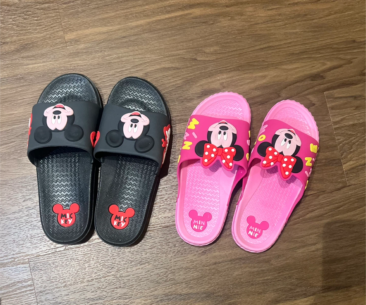 Minnie & Mickey Mouse Slides - Black and Pink - photo 2