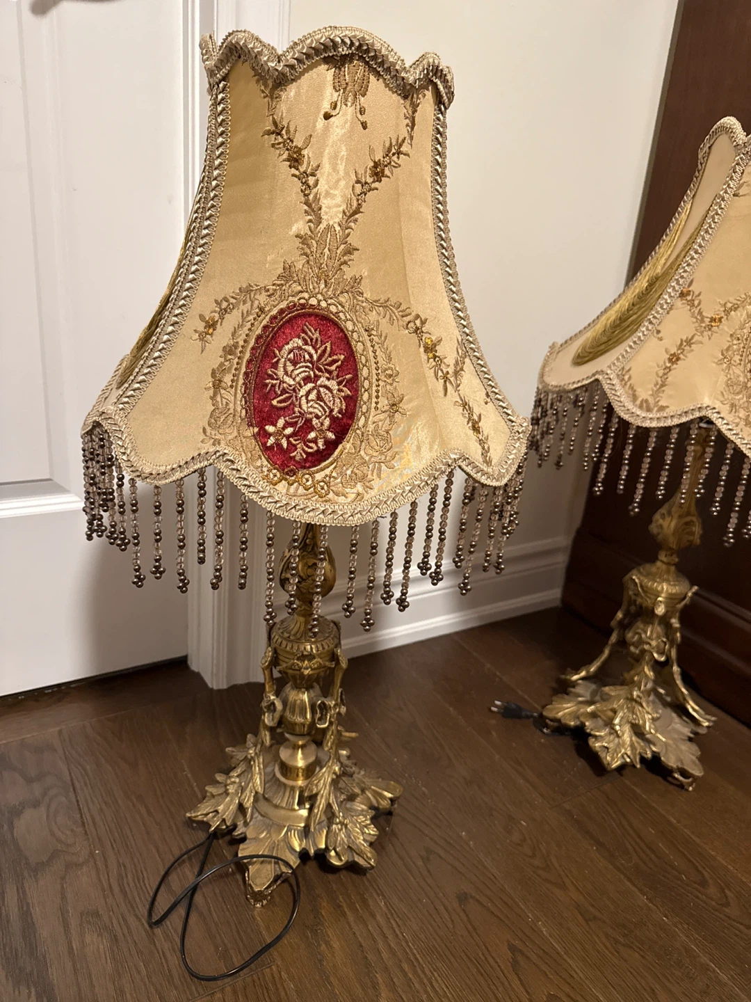 Vintage Ornate Table Lamps - Pair