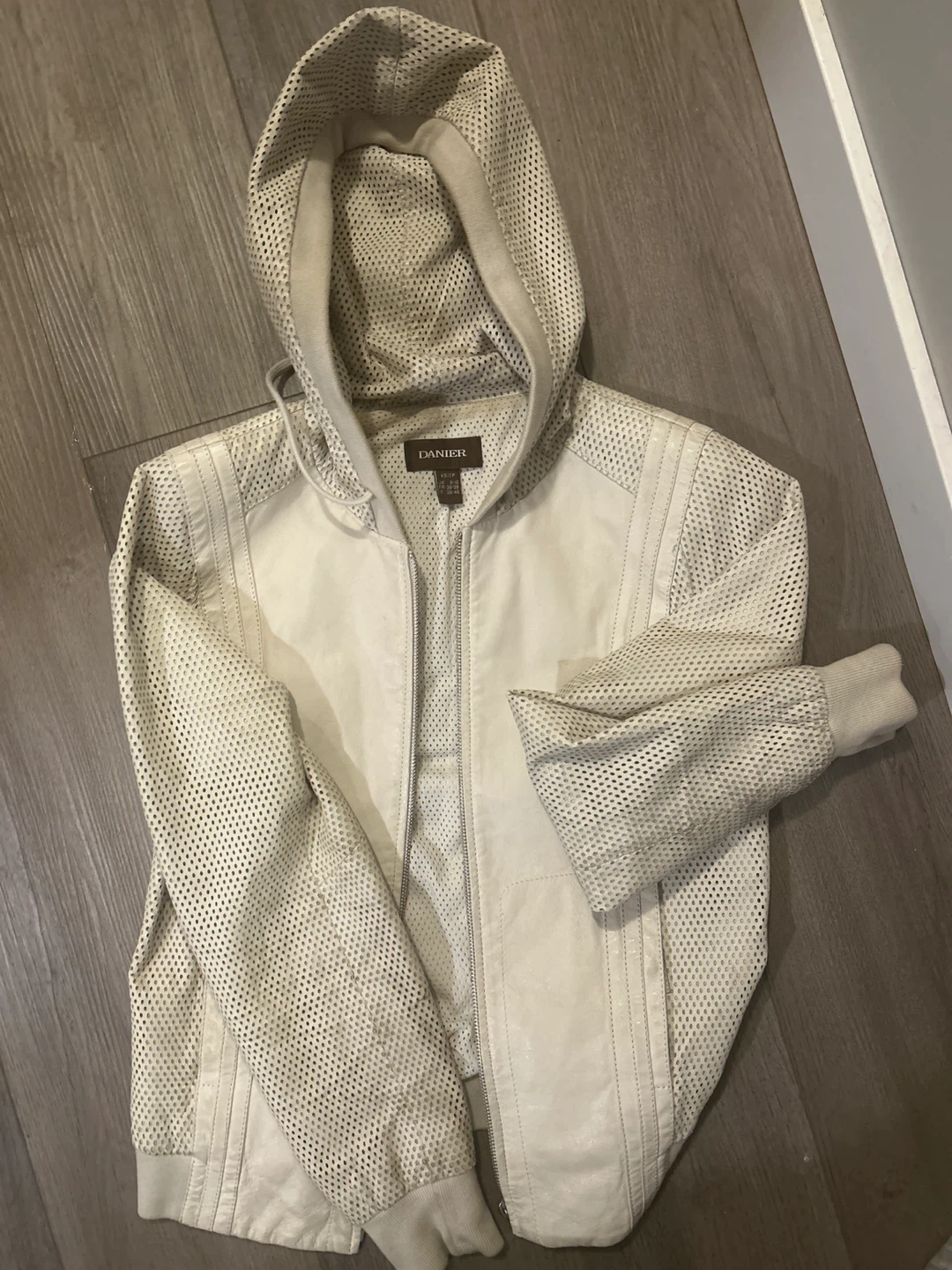 Danier Leather Perforated Hooded Jacket XS