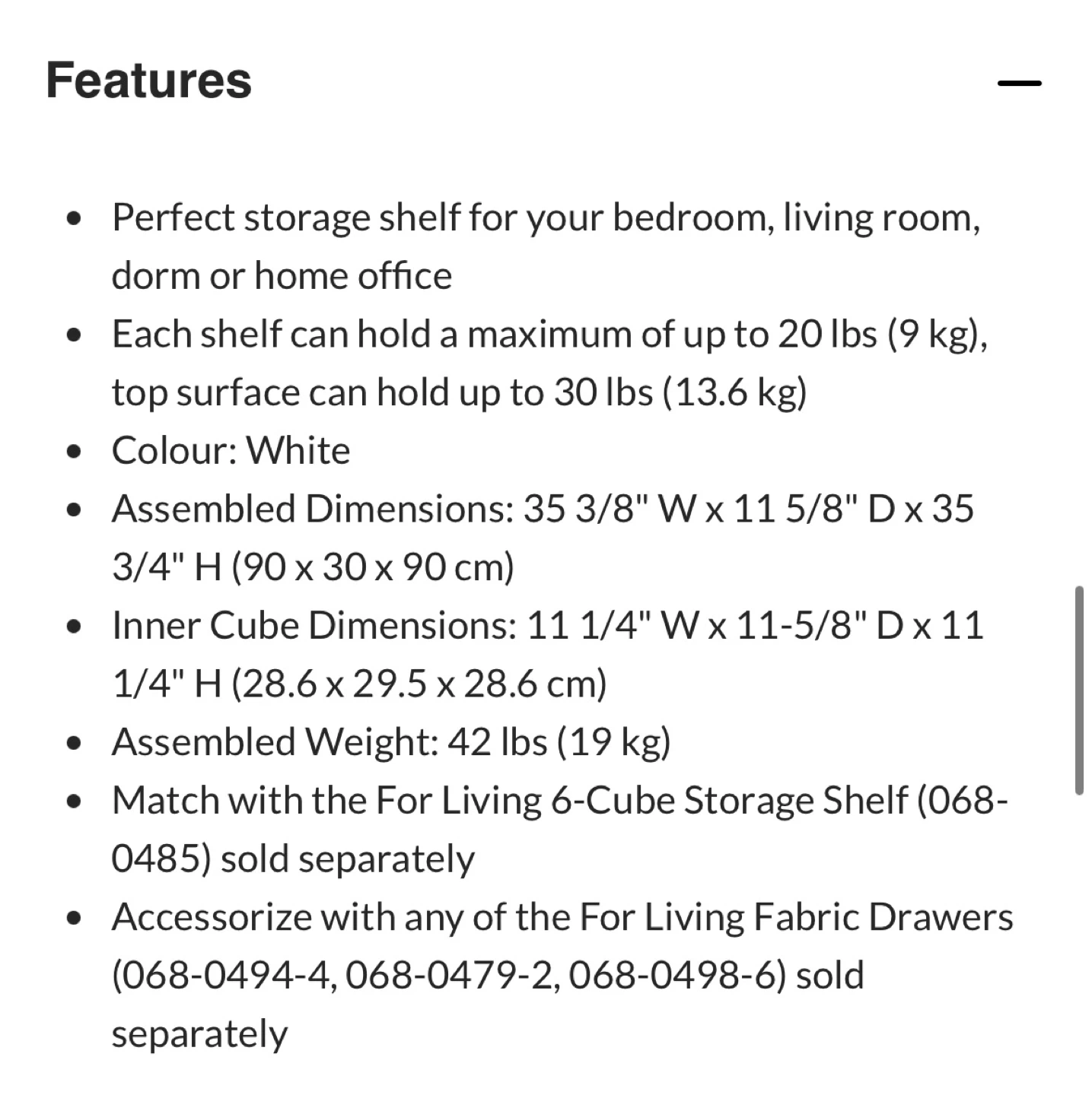 White 9-Cube Storage Organizer - photo 3