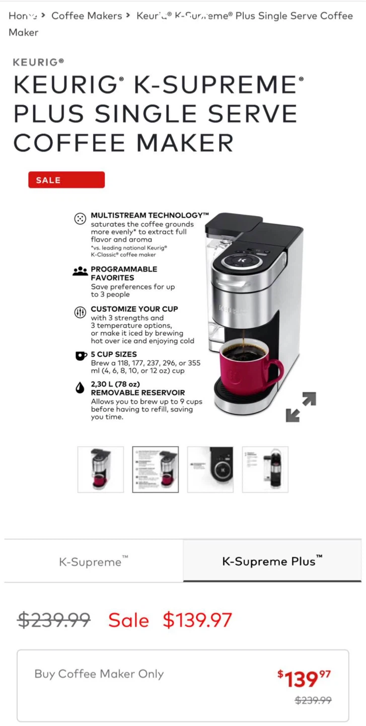 Keurig K-Supreme Plus Single Serve Coffee Maker - photo 5