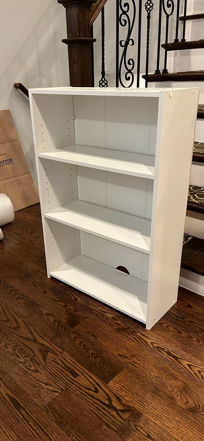 White 4-Shelf Bookcase