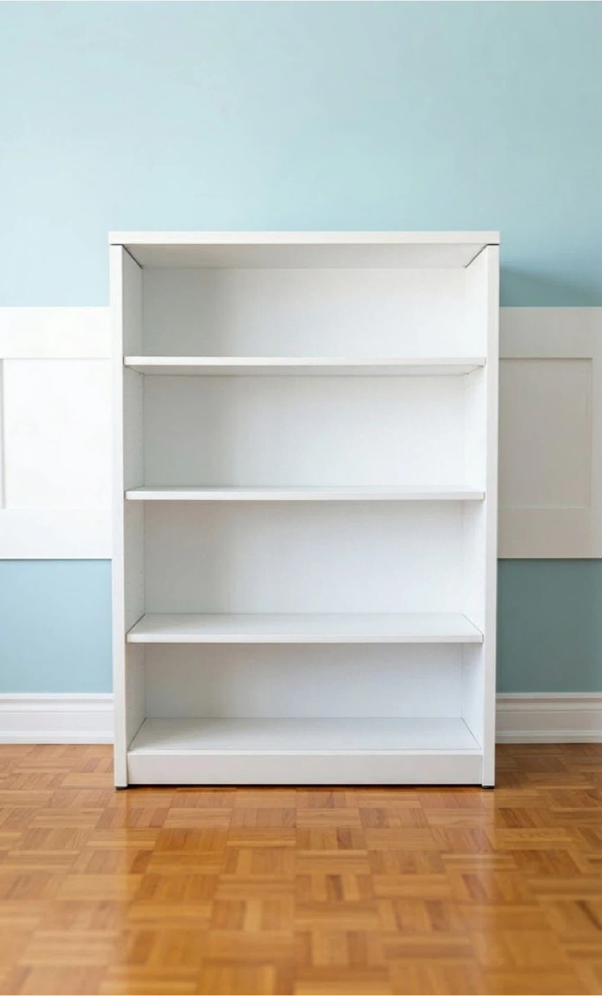 White 4-Shelf Bookshelf