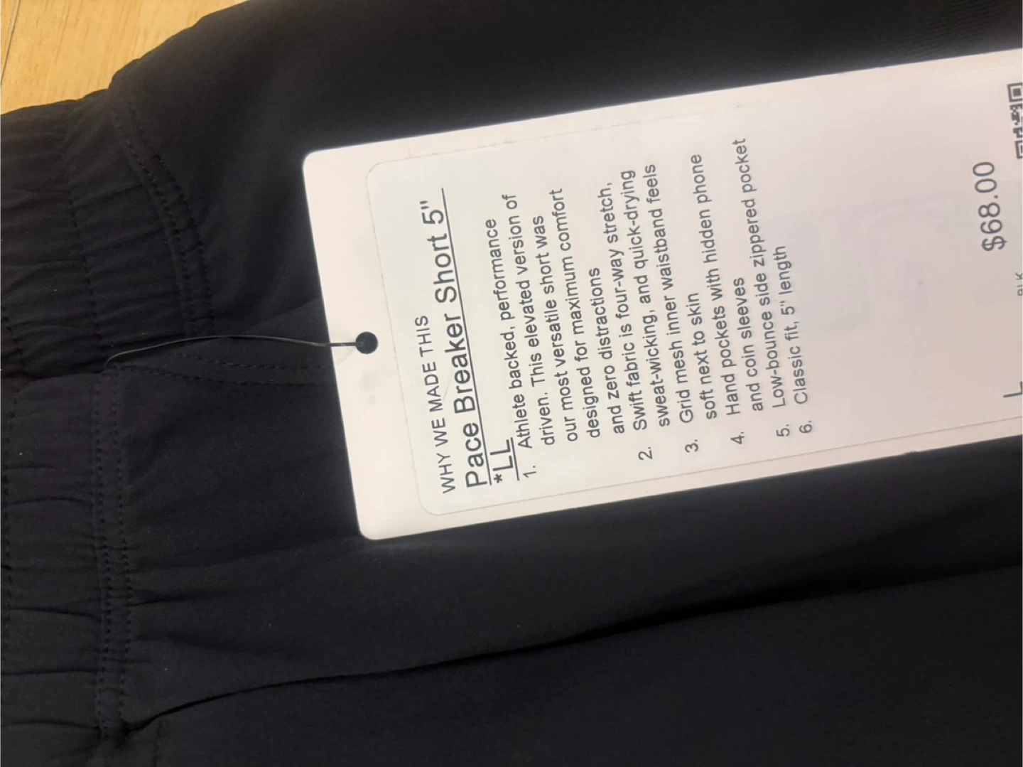 Lululemon Pace Breaker Shorts 5" Black Size L - photo 4