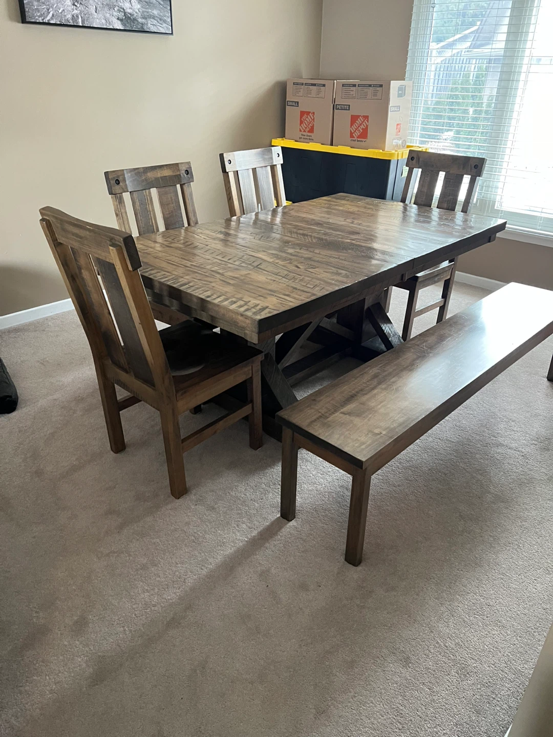 Solid Wood Mennonite Dining Table Set