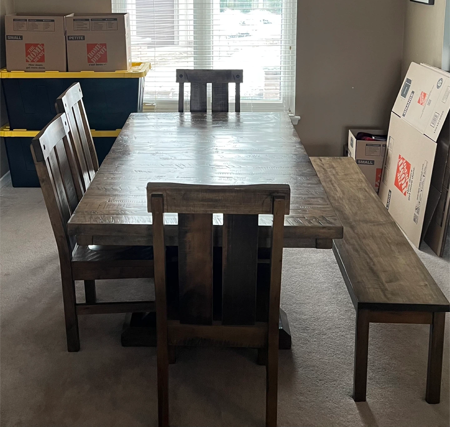 Solid Wood Mennonite Dining Table Set - photo 2