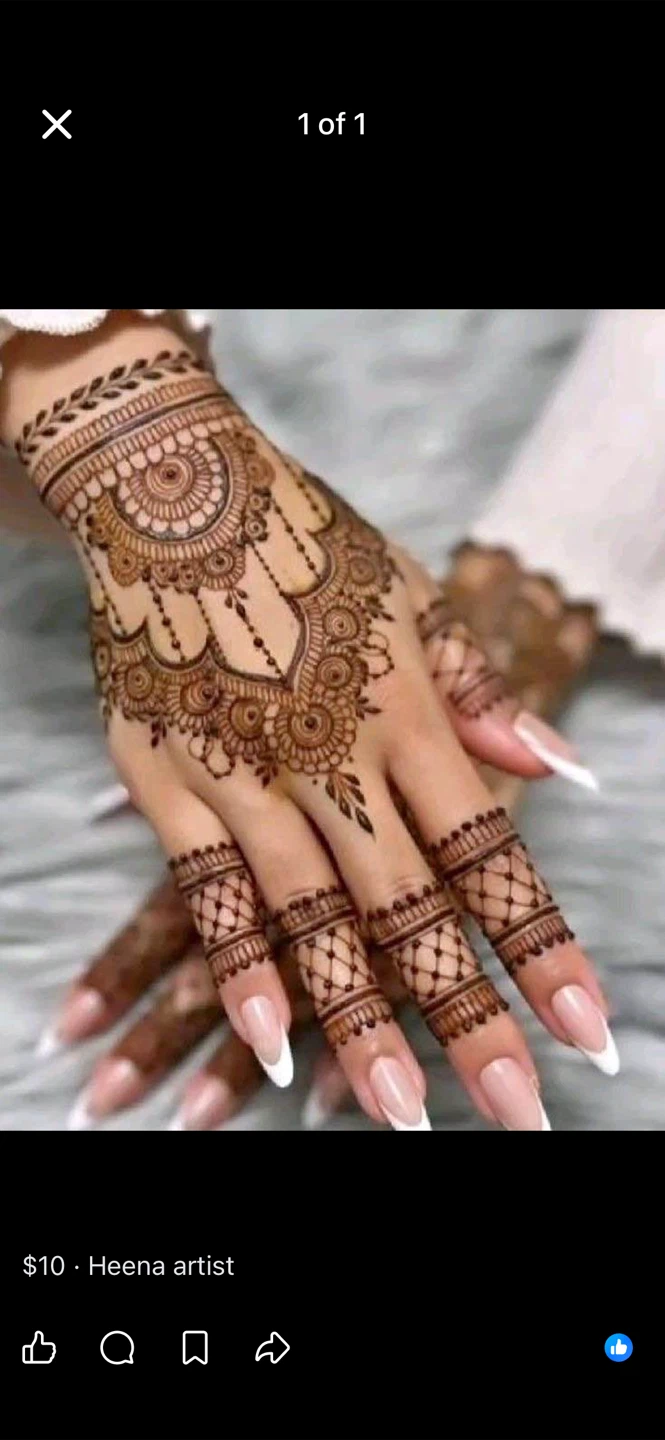 Intricate Henna Hand Design - photo 2